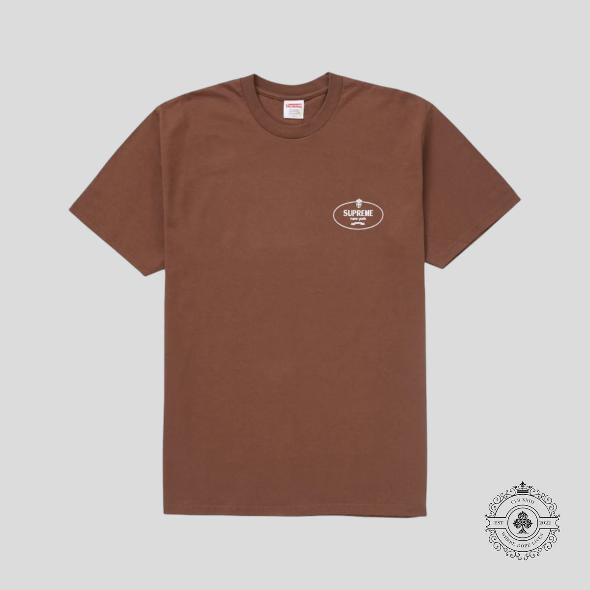 Supreme Crest Tee in Brown