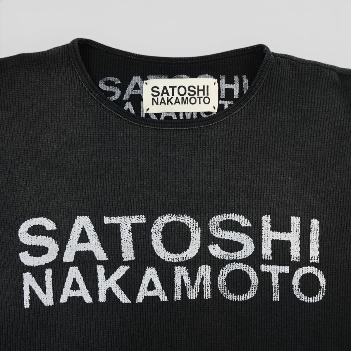 Satoshi Nakamoto Thermal Shirt in Black