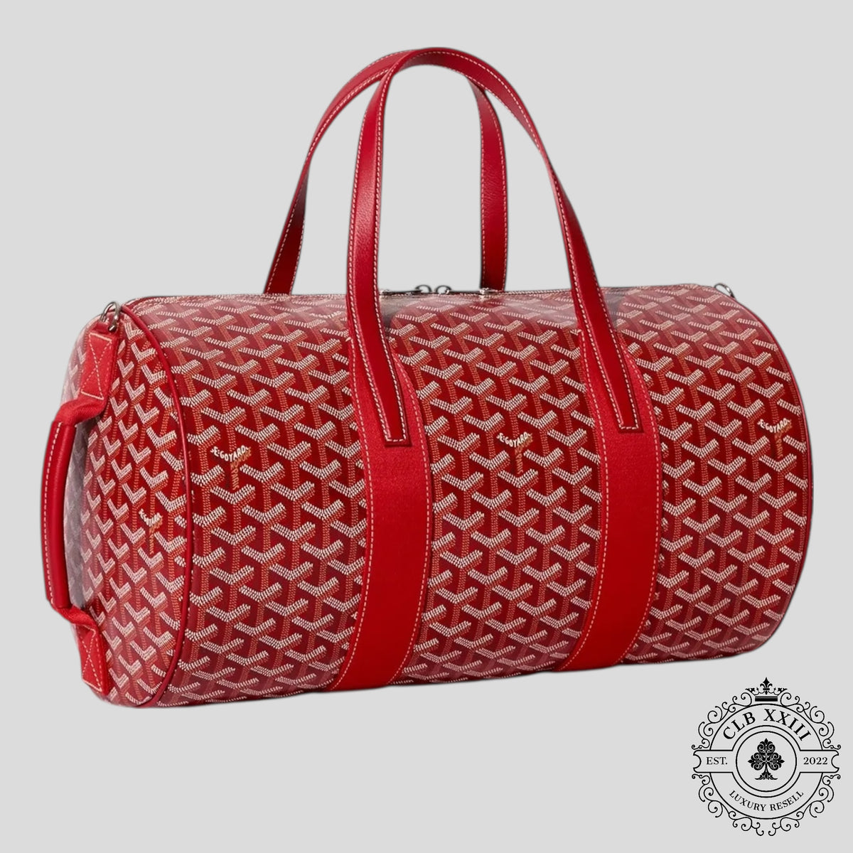 Goyard Barrel 40 Sports Bag in Red