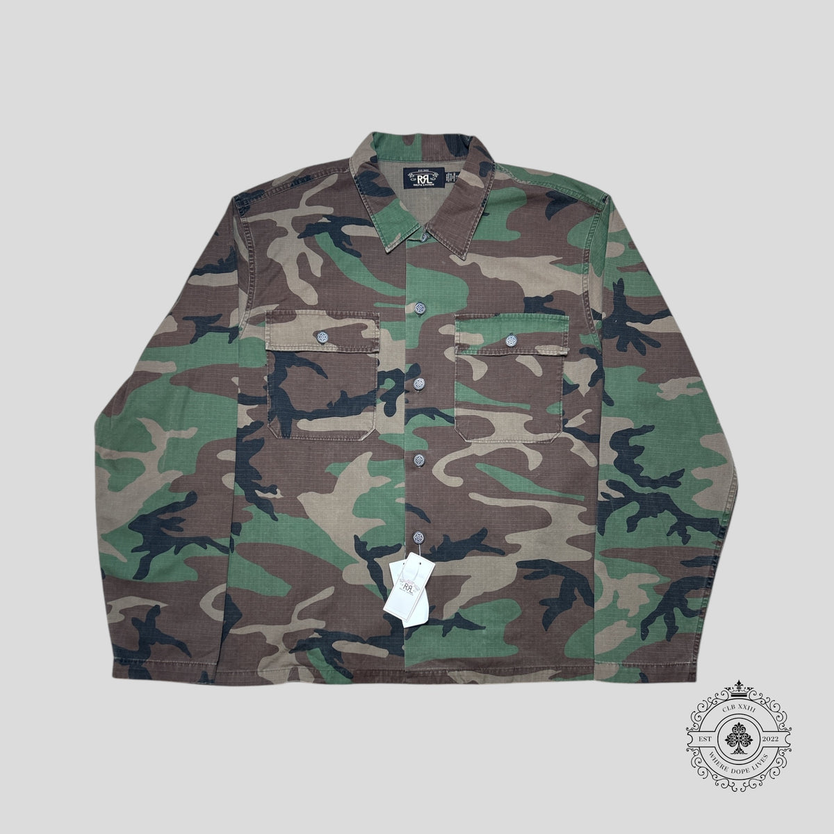 RRL Ripstop Long Sleeve Camo Shirt