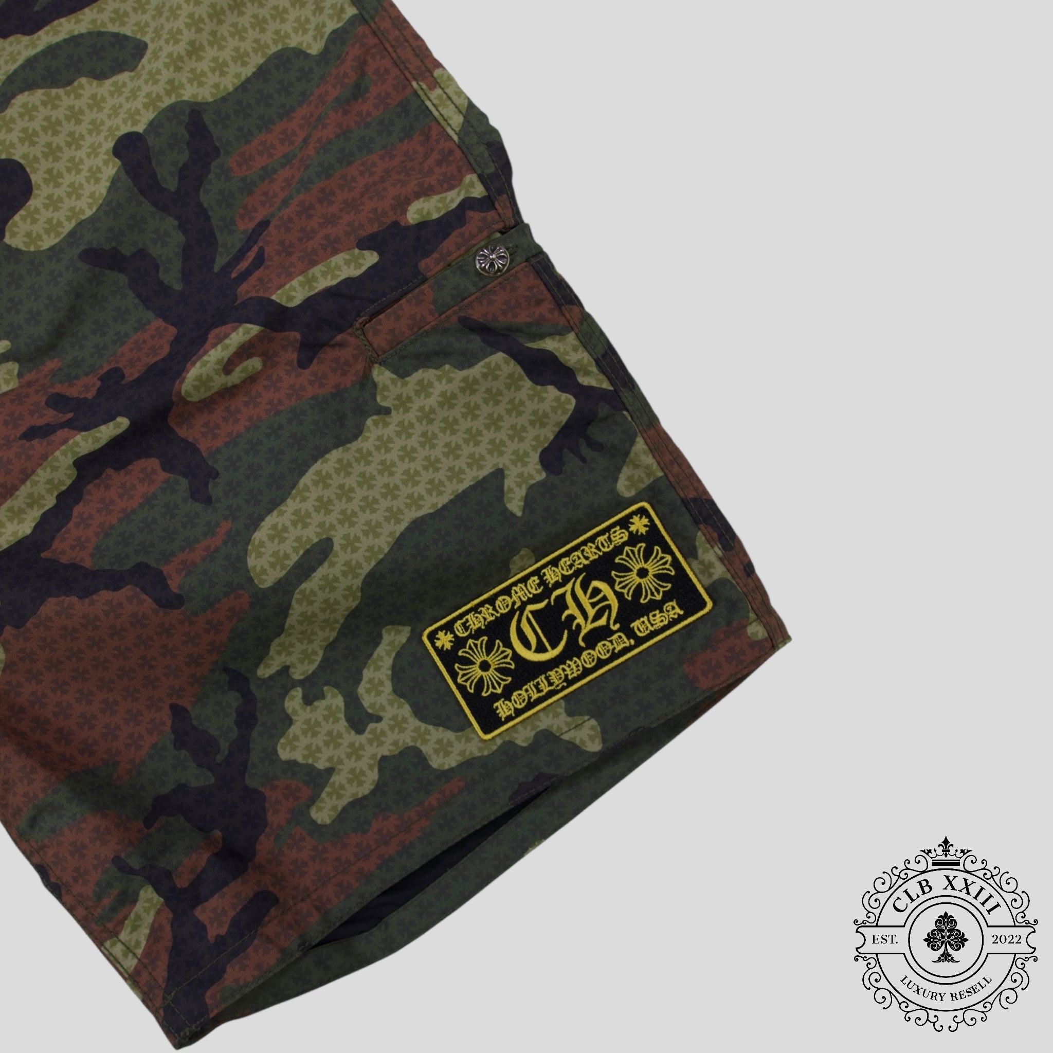 Chrome Hearts Board Shorts in Camo