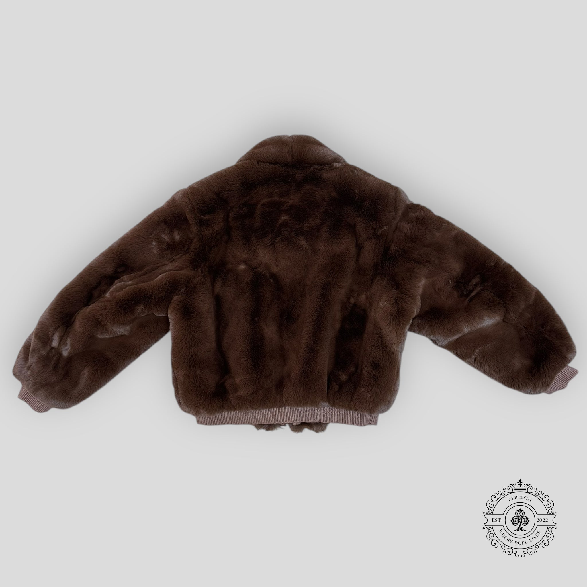 Amiri Cropped Faux Fur Zip Up