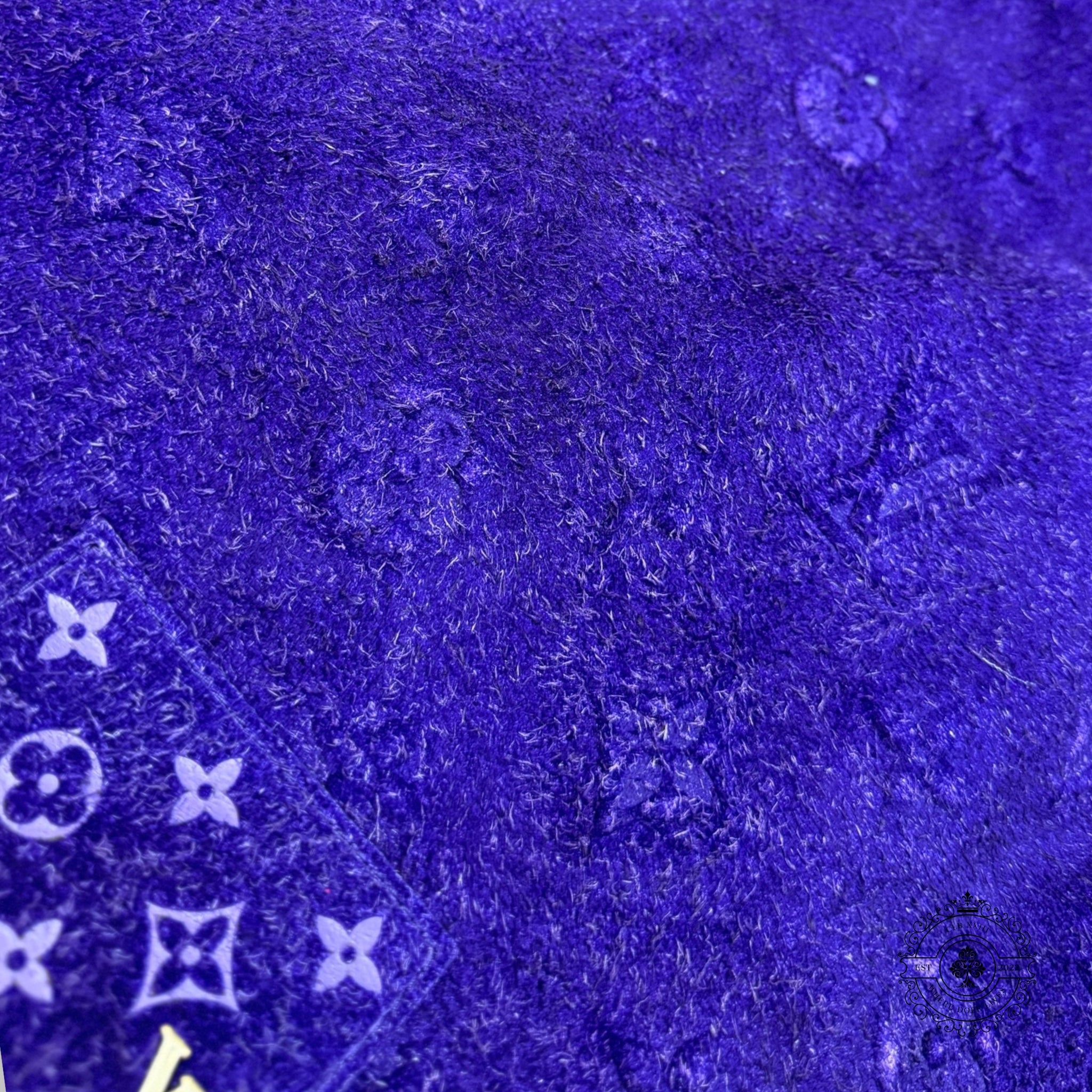 Louis Vuitton Workwear Monogram Embossed Suede Jacket in Purple