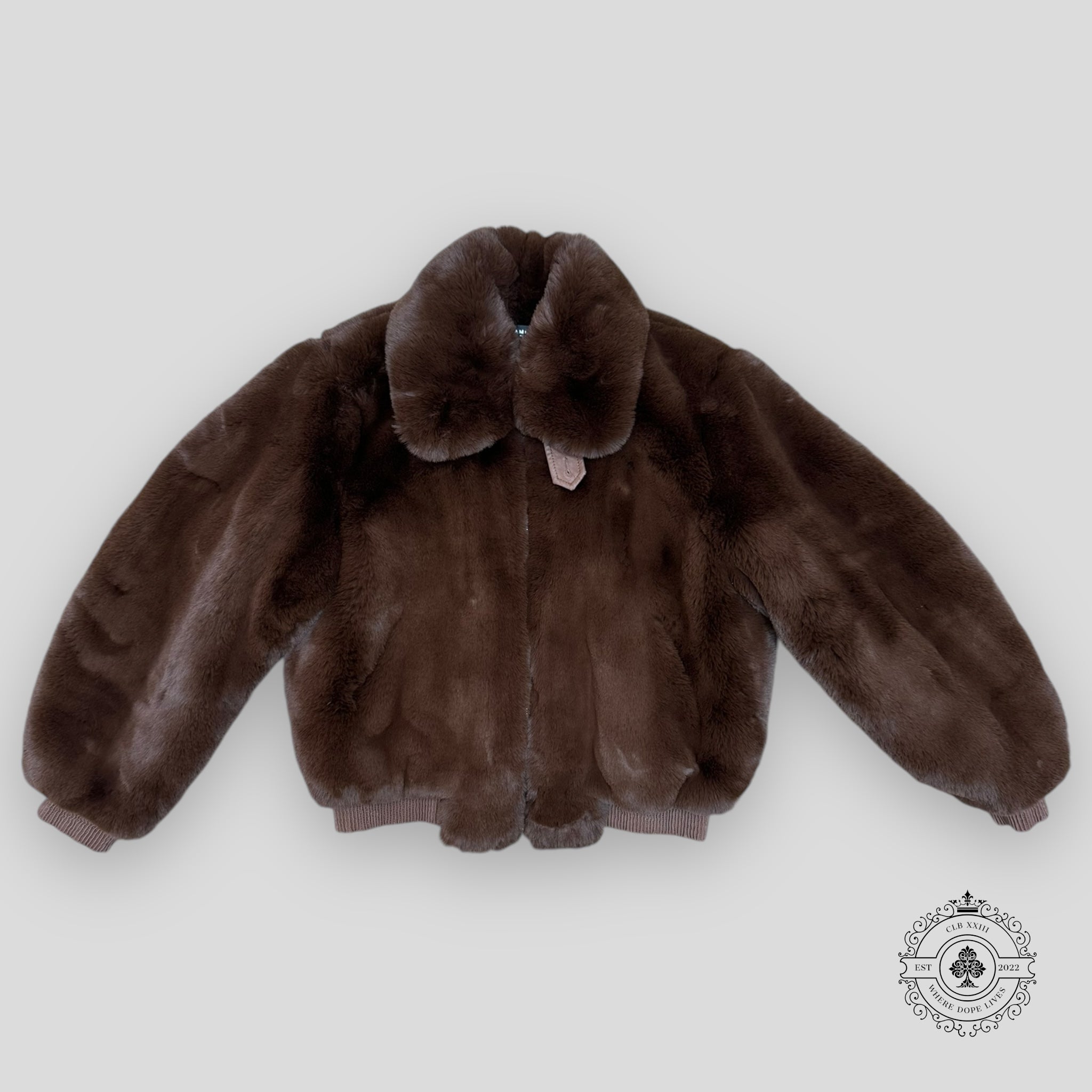 Amiri Cropped Faux Fur Zip Up