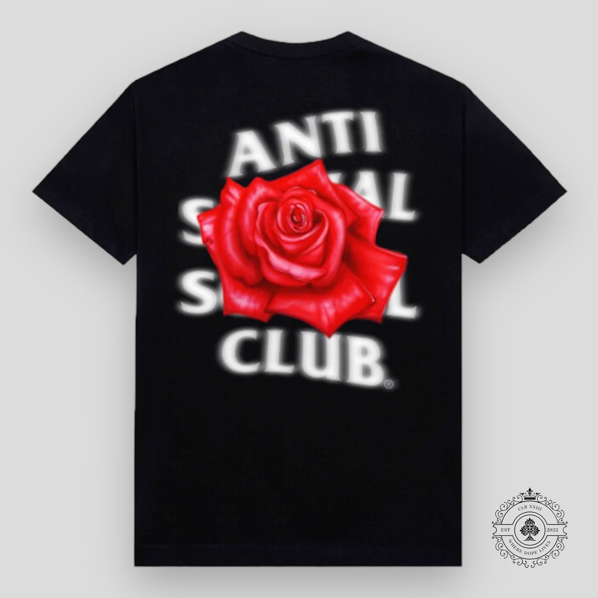 Anti Social Social Club Roses Are Red Tee in Black