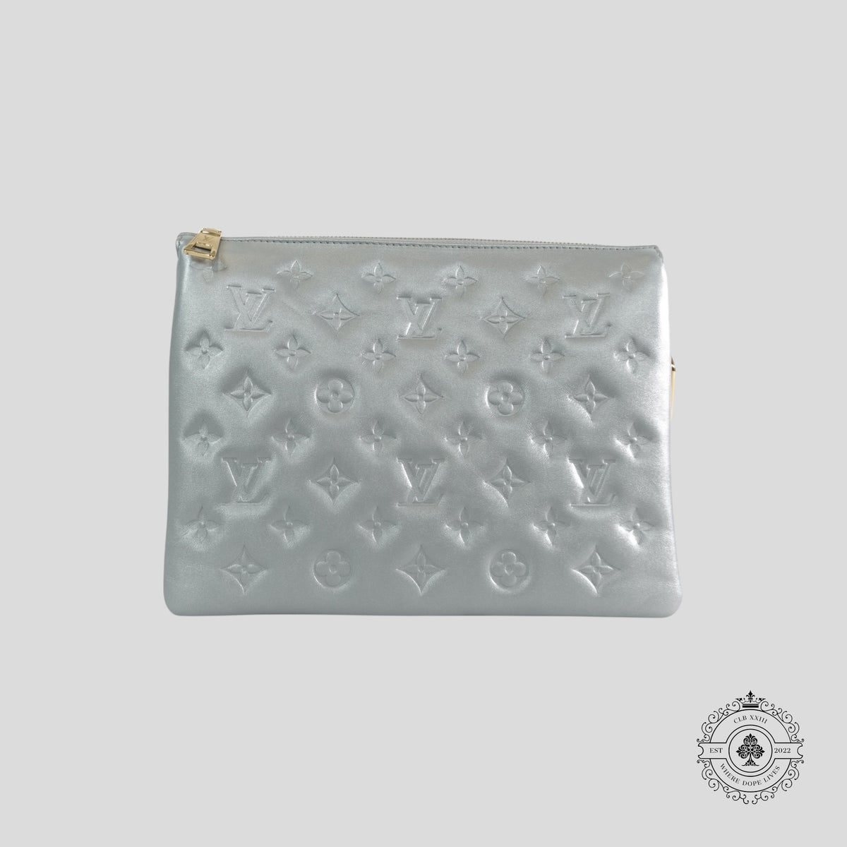 Louis Vuitton Coussin PM Handbag in Silver/Red