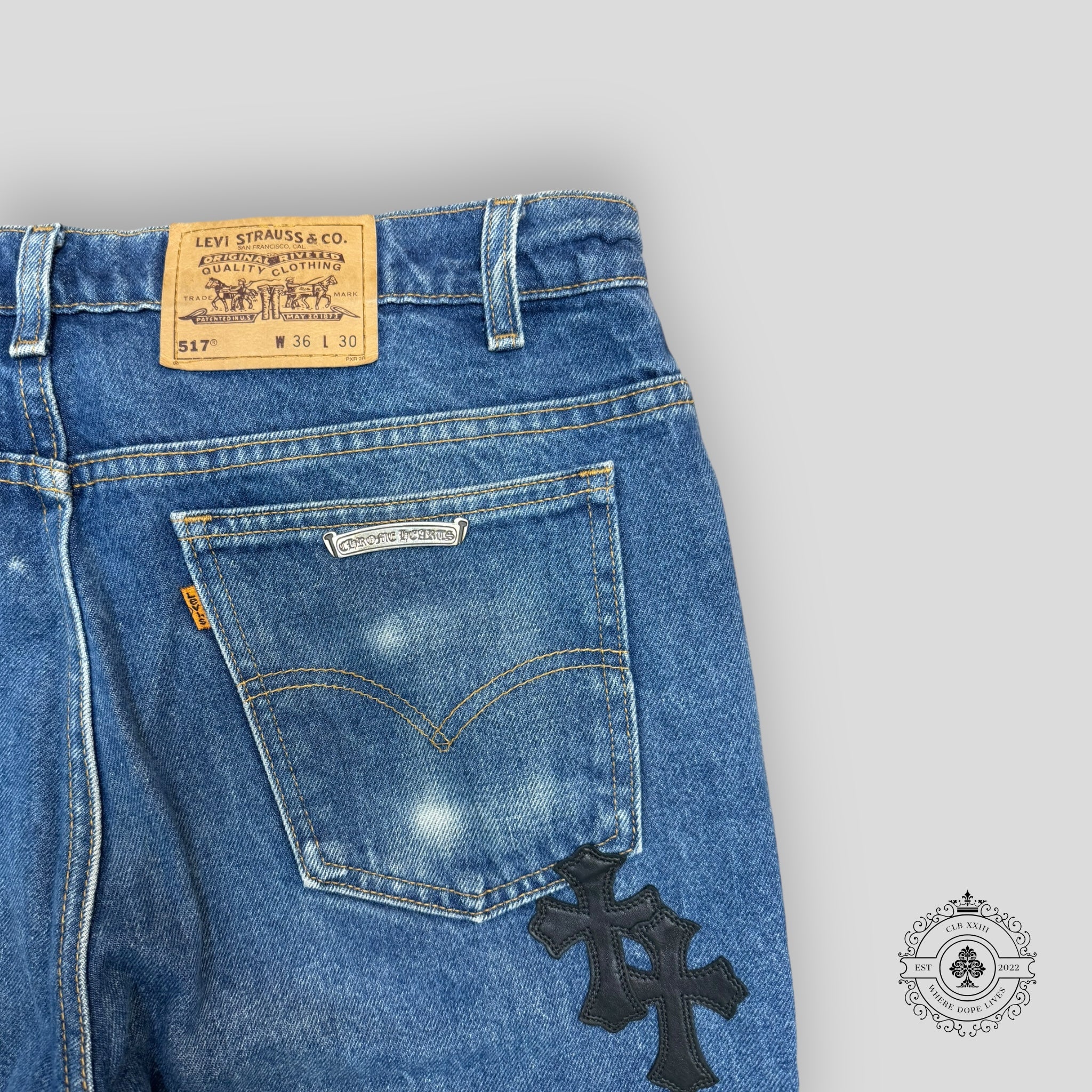 Chrome Hearts Cross Patch Jeans