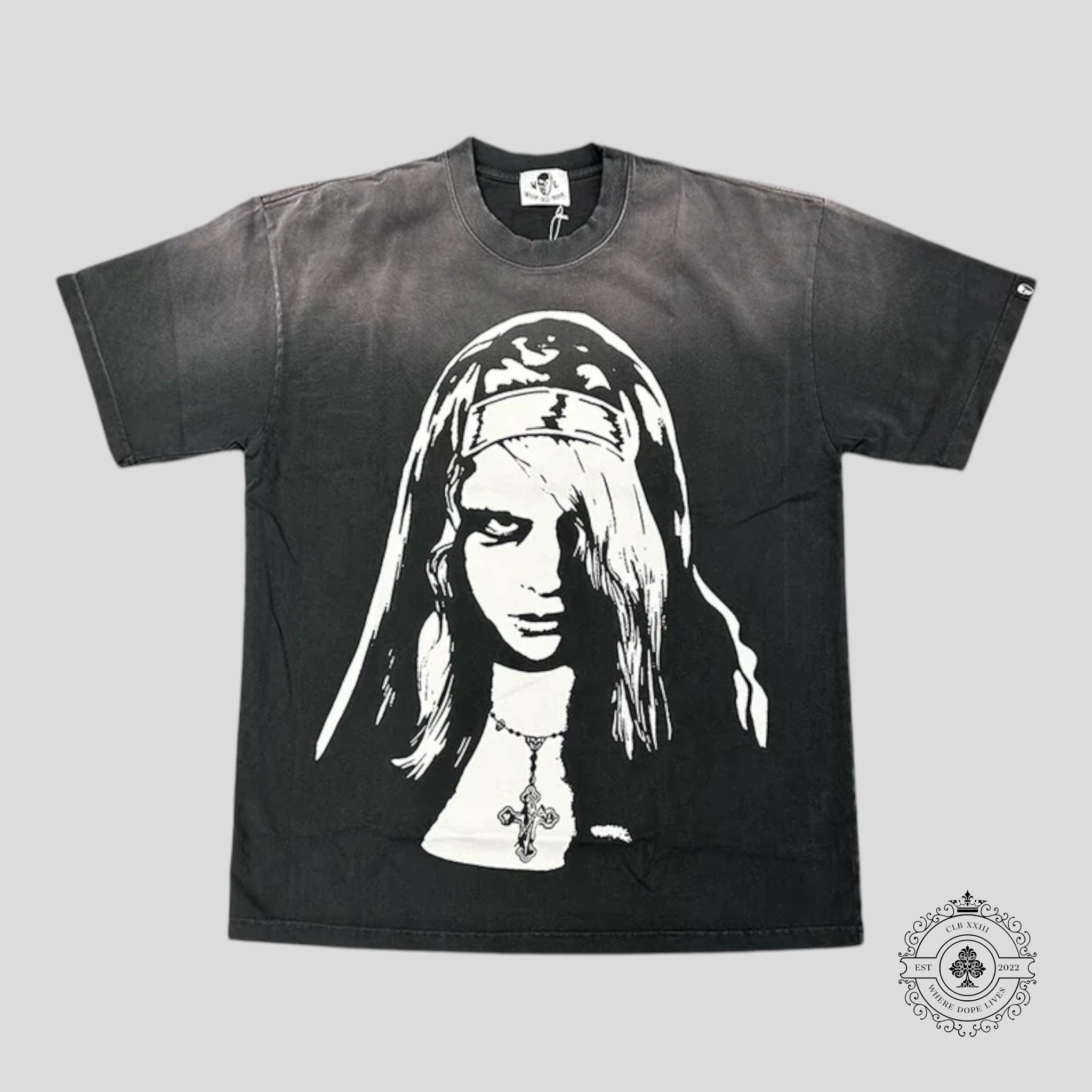 Warren Lotas Nun Tee in Washed Black