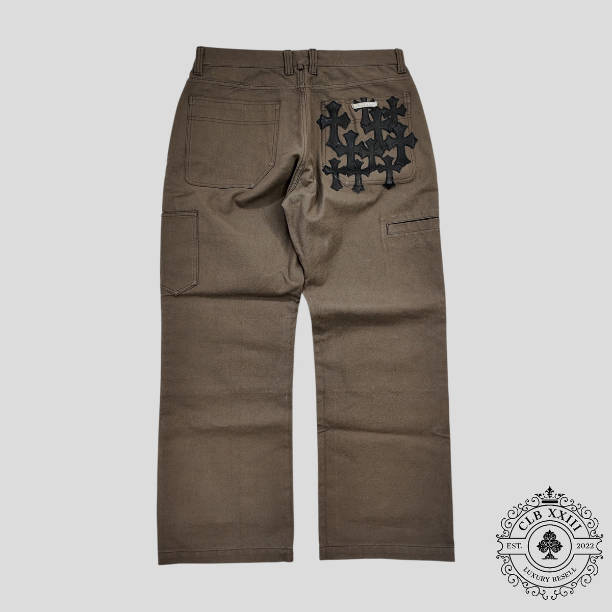 Chrome Hearts Double Knee Carpenter Pants in Brown