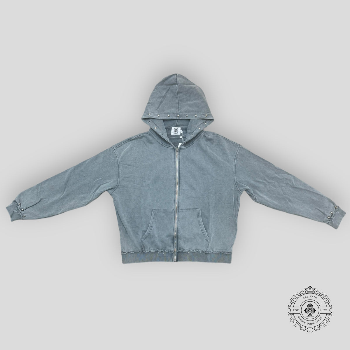 Saint Vanity French Terry Hoodie in Grey