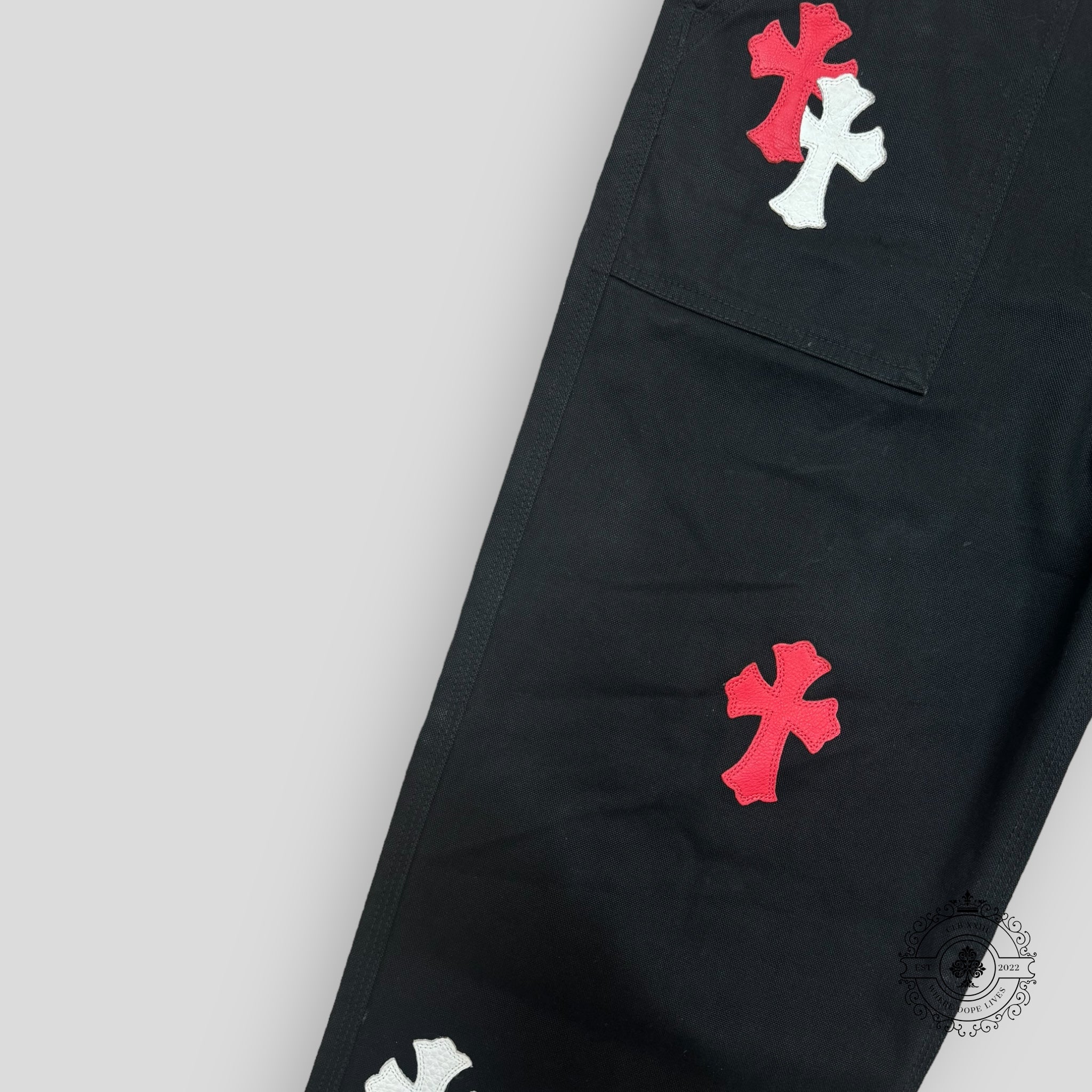 Chrome Hearts Cross Patch Carpenter Pants