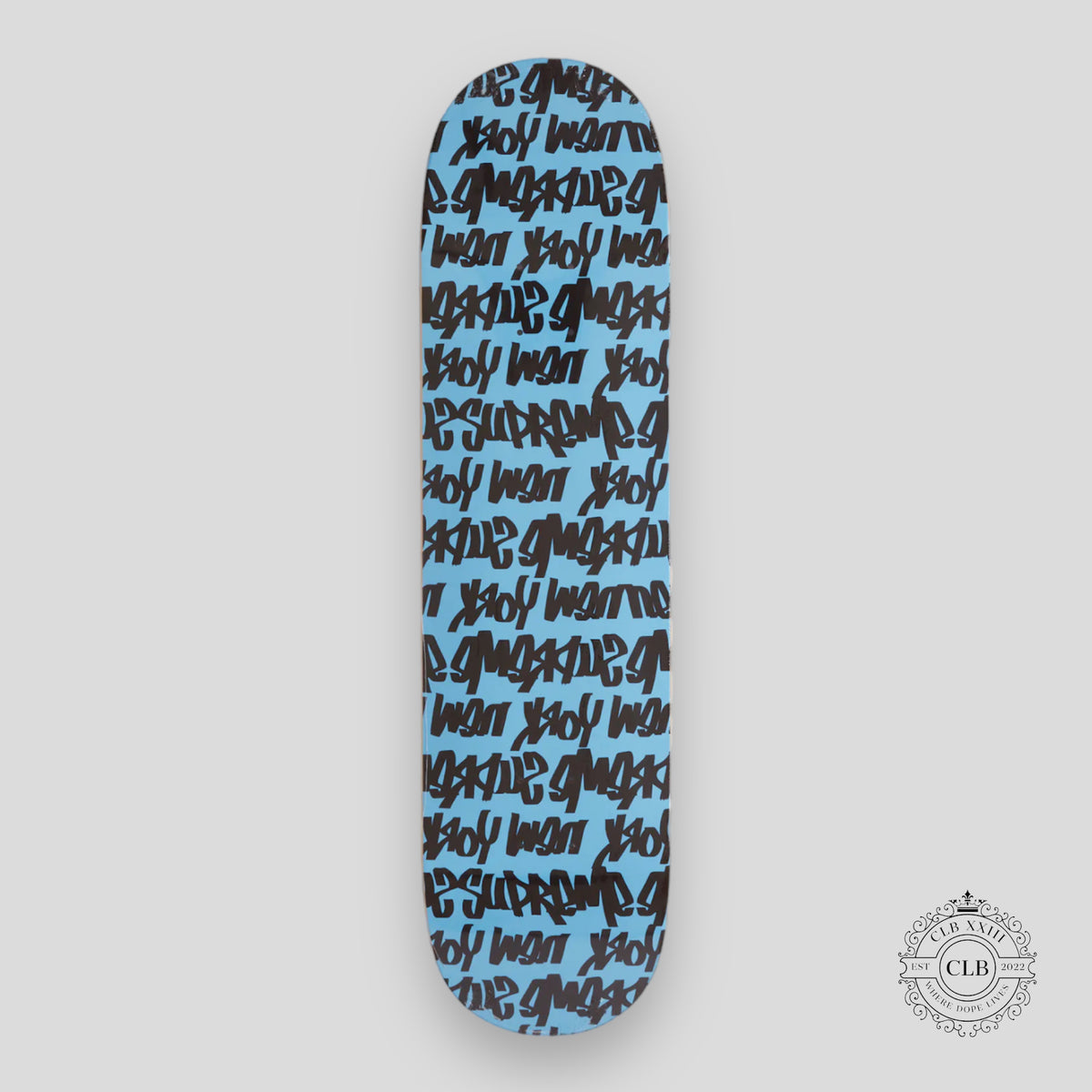 SUPREME FAT TIP SKATE DECK - LIGHT BLUE