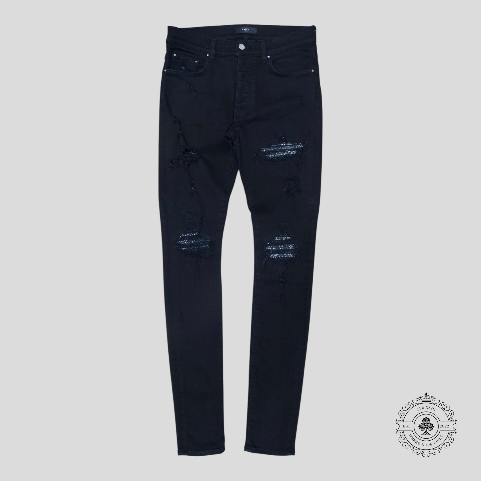 Amiri MX1 Bandana Patch Jean in Black