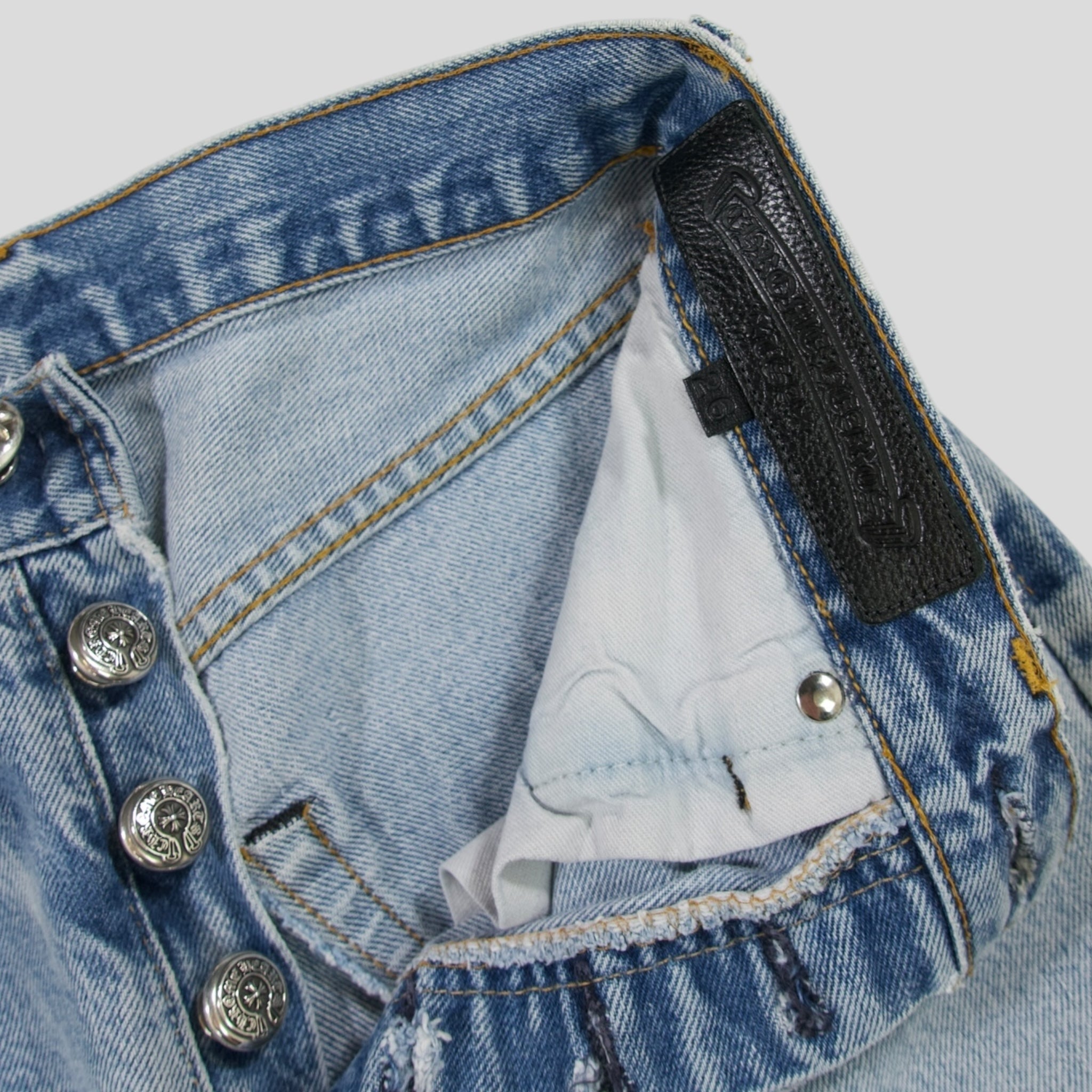 Chrome Hearts 501 Redline Cross Patch Jeans