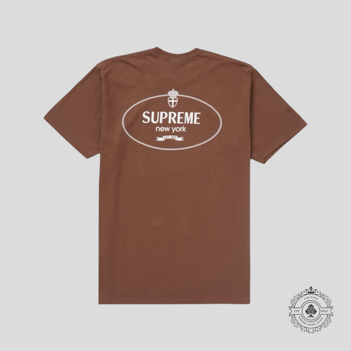 Supreme Crest Tee in Brown