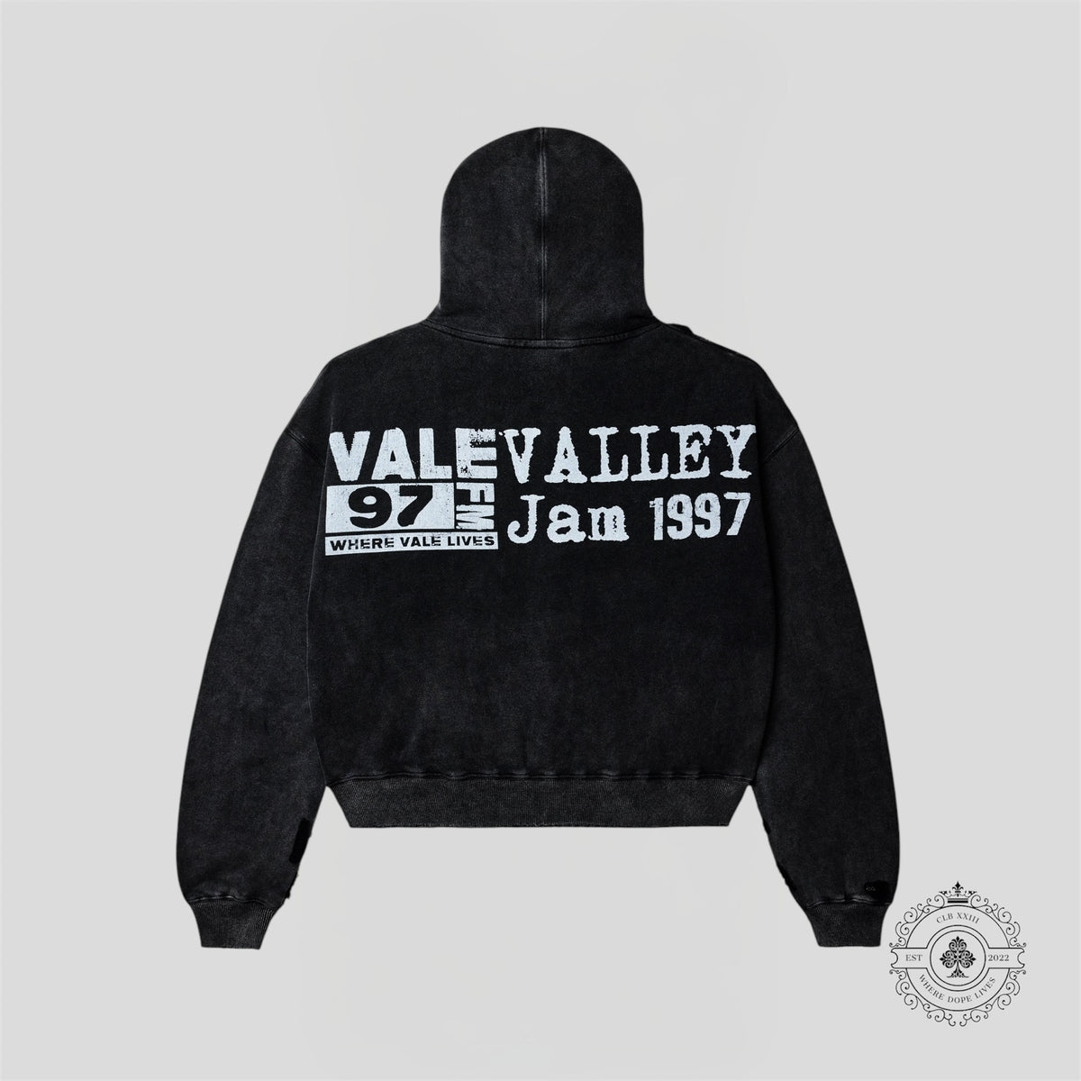 Vale Big Chain Hoodie in Black