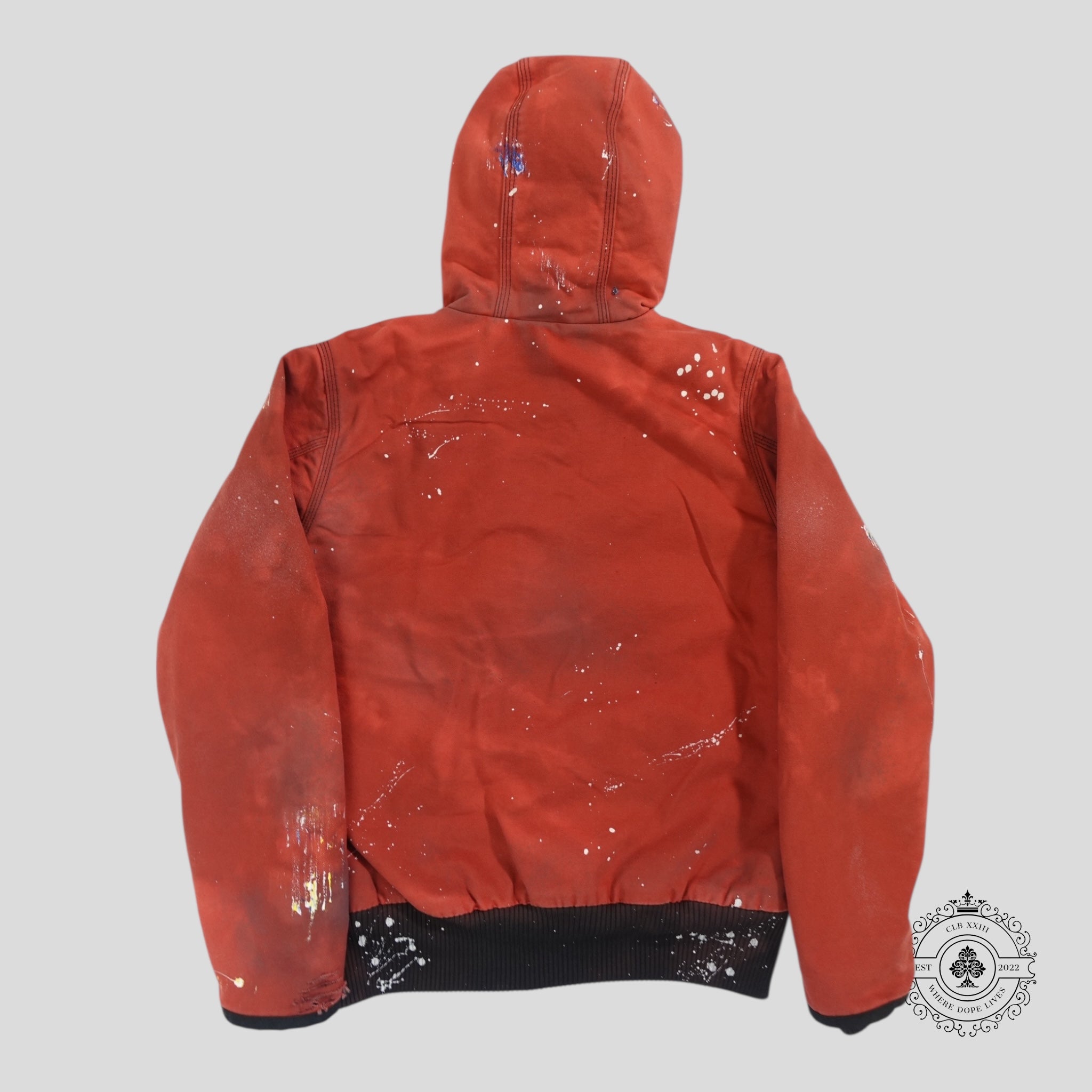 Blind Love Patchwork Carhartt Work Jacket in Red