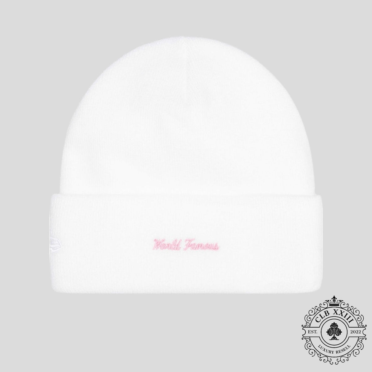 Supreme New Era Box Logo Beanie (FW25) in White