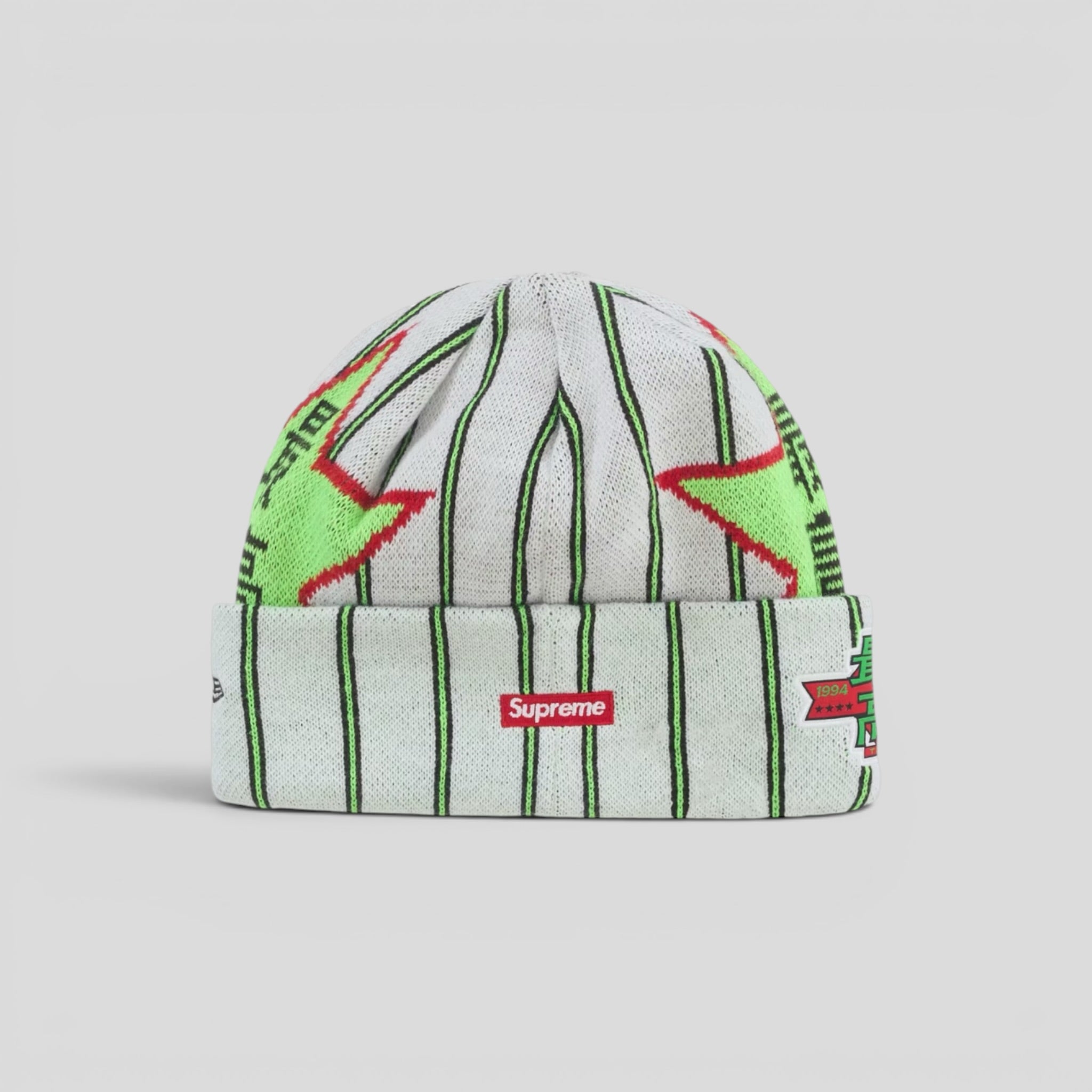 Supreme New Era Stars Beanie in White