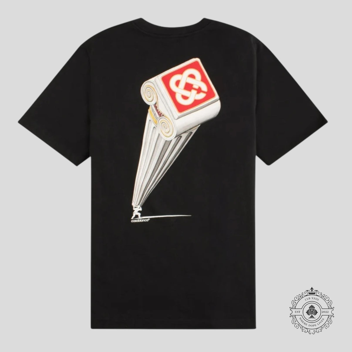 Casablanca Leaning Column T-Shirt in Black