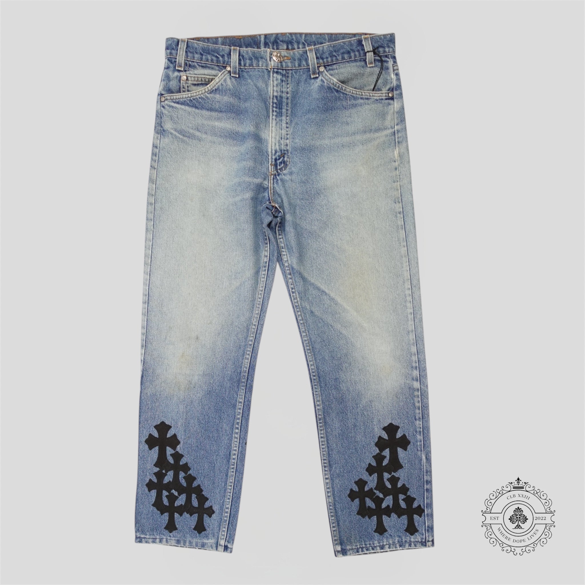 Chrome Hearts Cross Patch Jeans