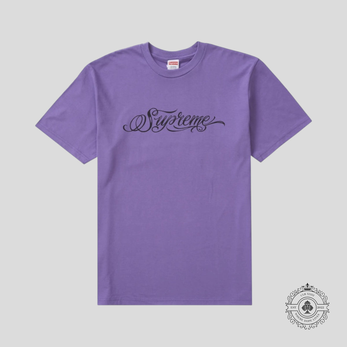Supreme Script Tee in Purple