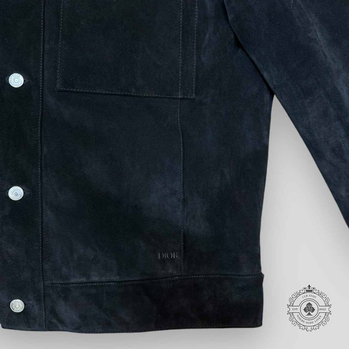 Dior Black Suede Jacket in Black