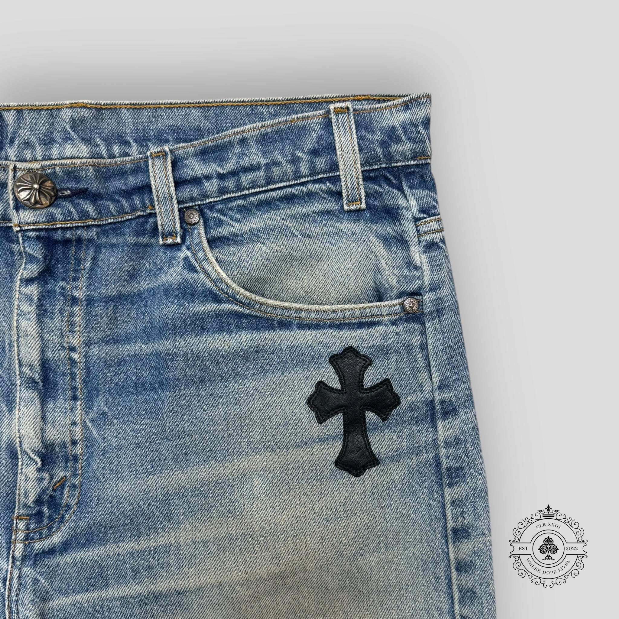 Chrome Hearts Cross Patch Jeans