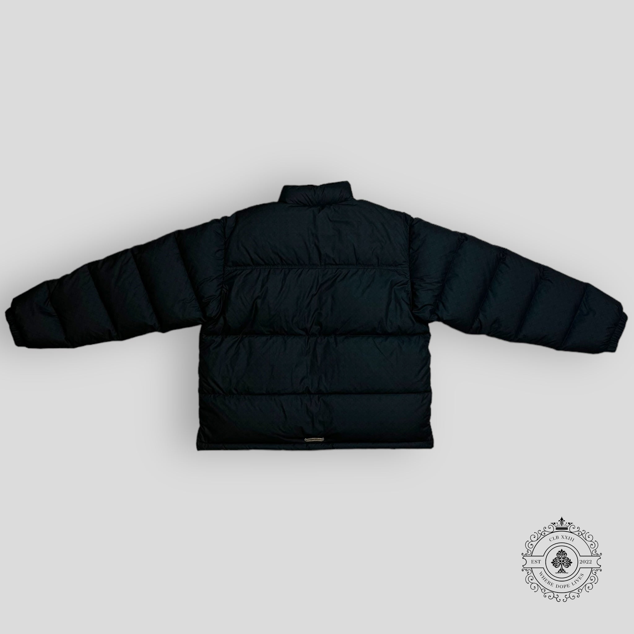 Chrome Hearts Plus Pattern Puffer Jacket in Black