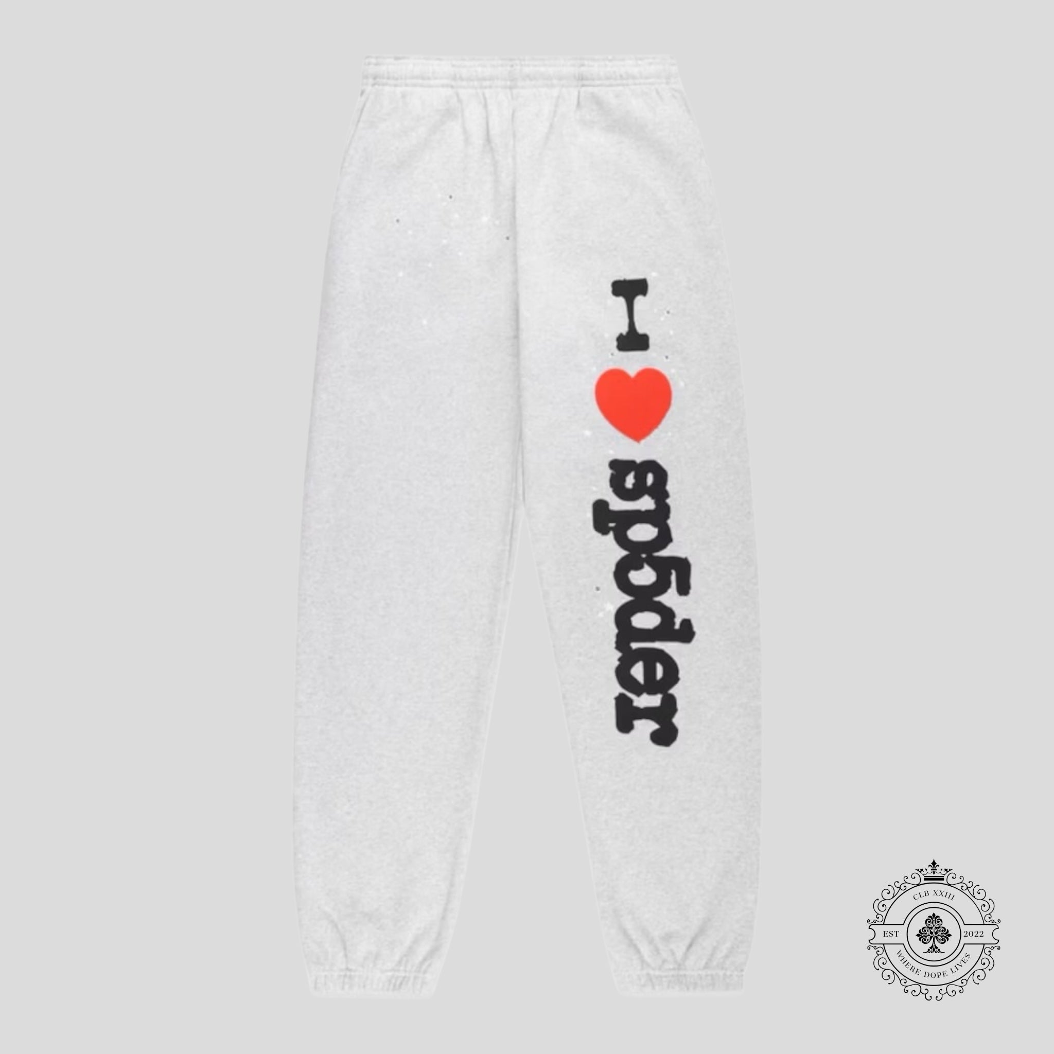 Sp5der Souvenir Sweatpants In Heather Grey