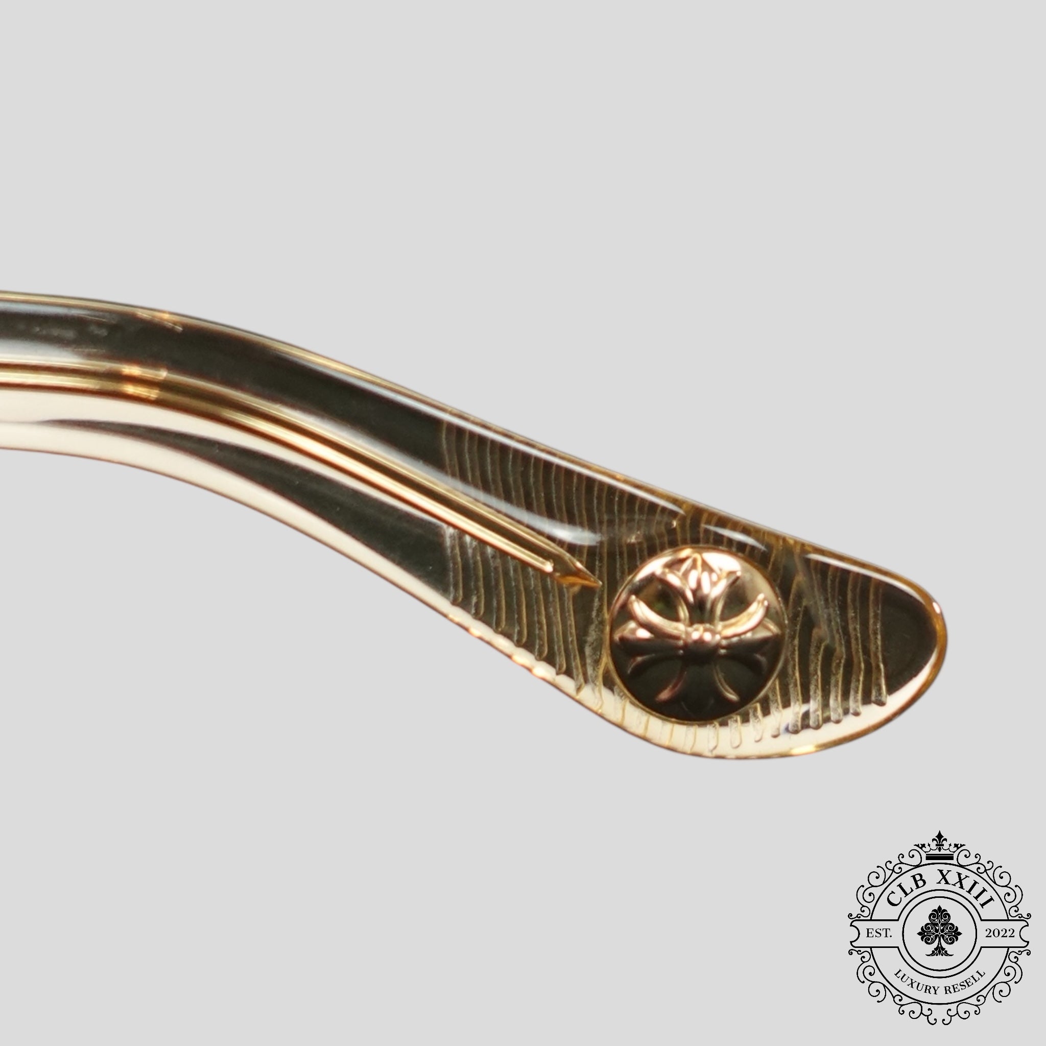 Chrome Hearts Drippin Glasses in Gold