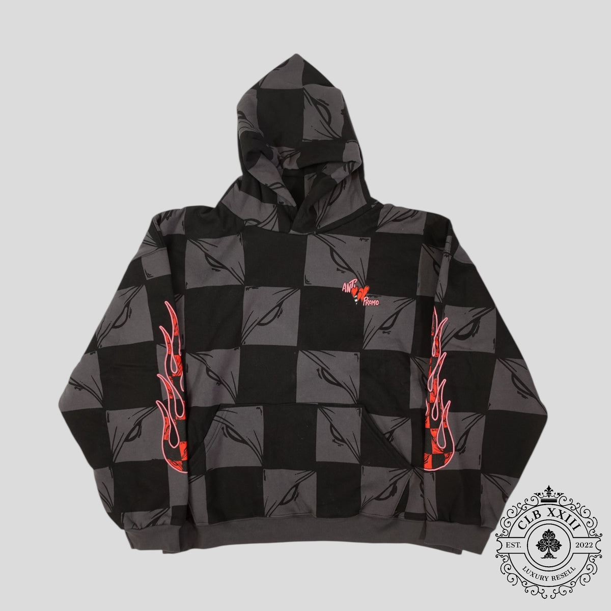 Anti Promo Matty Boy 99 Eyes Flame Hoodie in Black