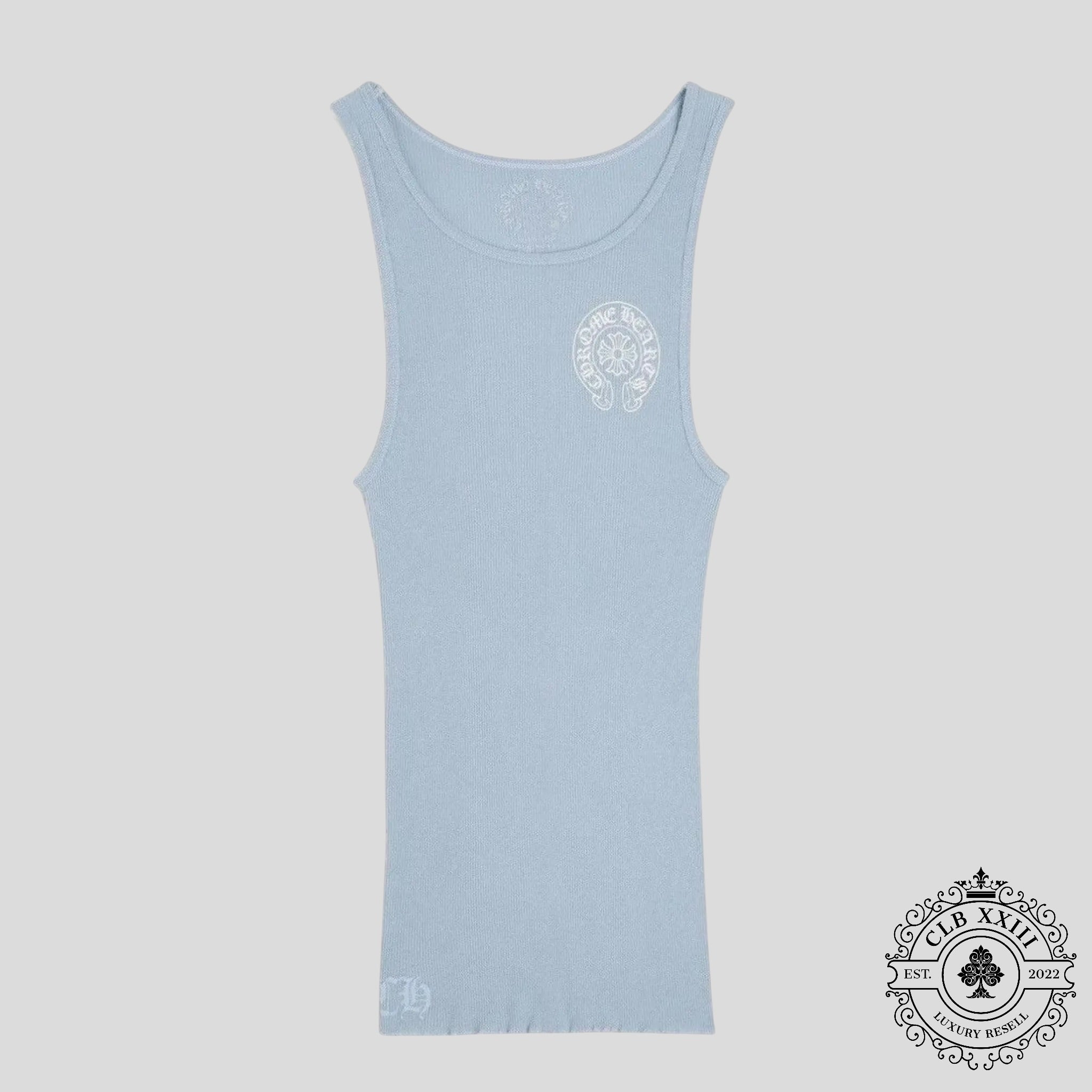 Chrome Hearts Rib Tank in Baby Blue