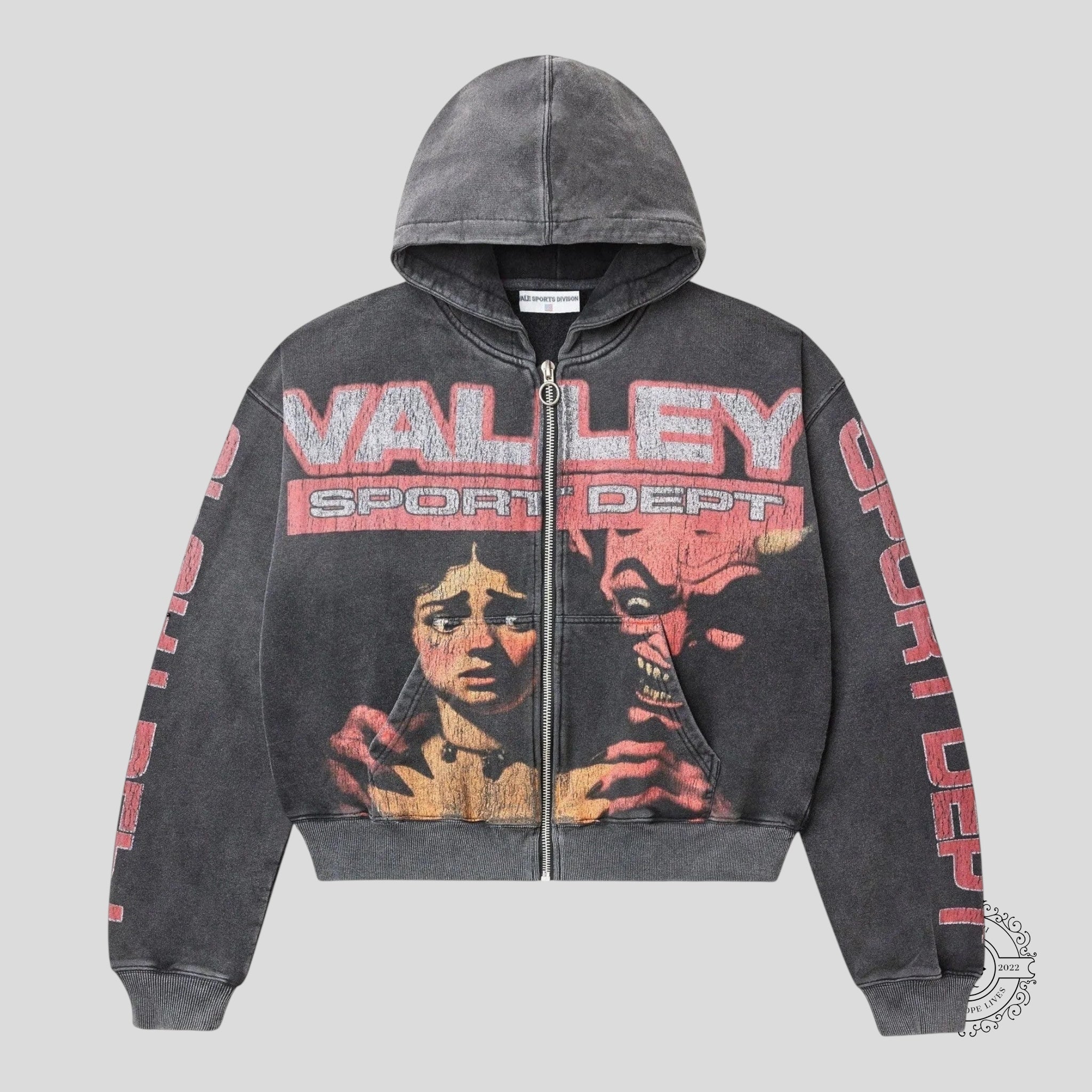 Vale Forever Devil's Advocate Zip Up Hoodie in Black