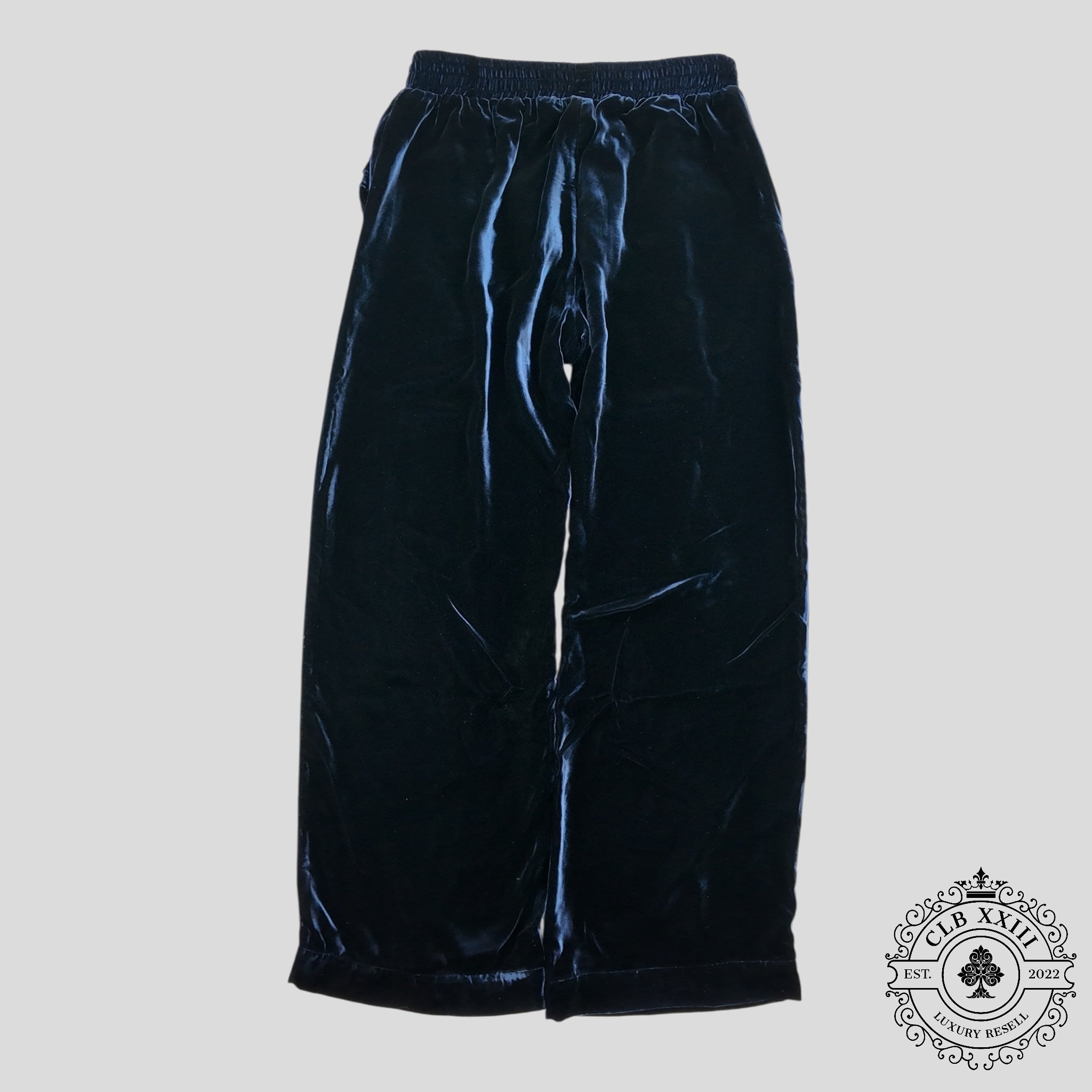 Chrome Hearts Y Not Velour Track Pants in Navy