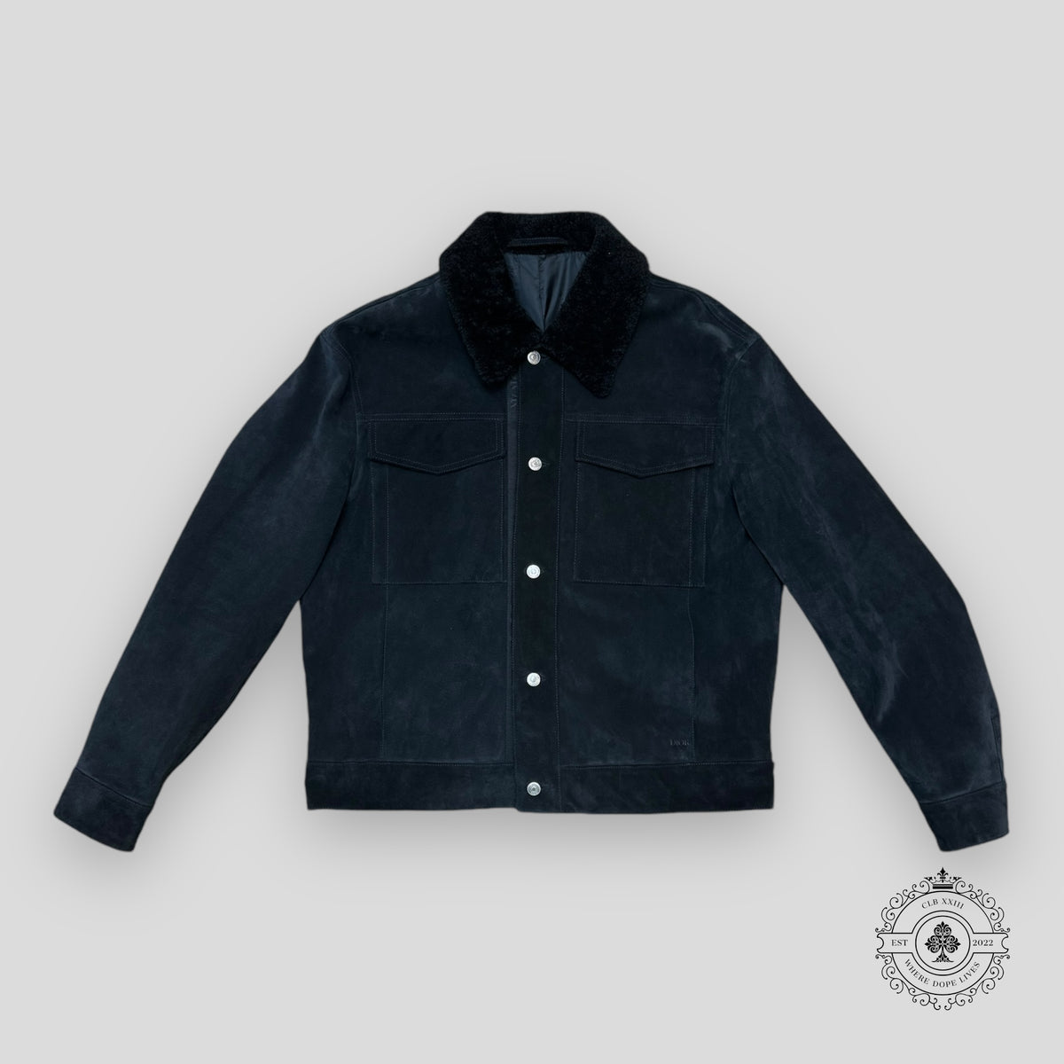 Dior Black Suede Jacket in Black