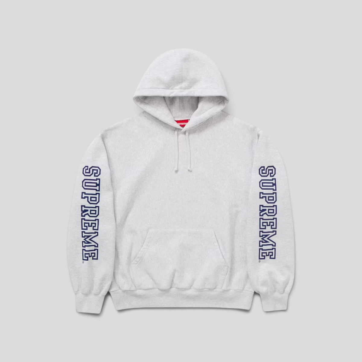 Supreme Collegiate Sleeve Hooded Sweatshirt in Ash Grey