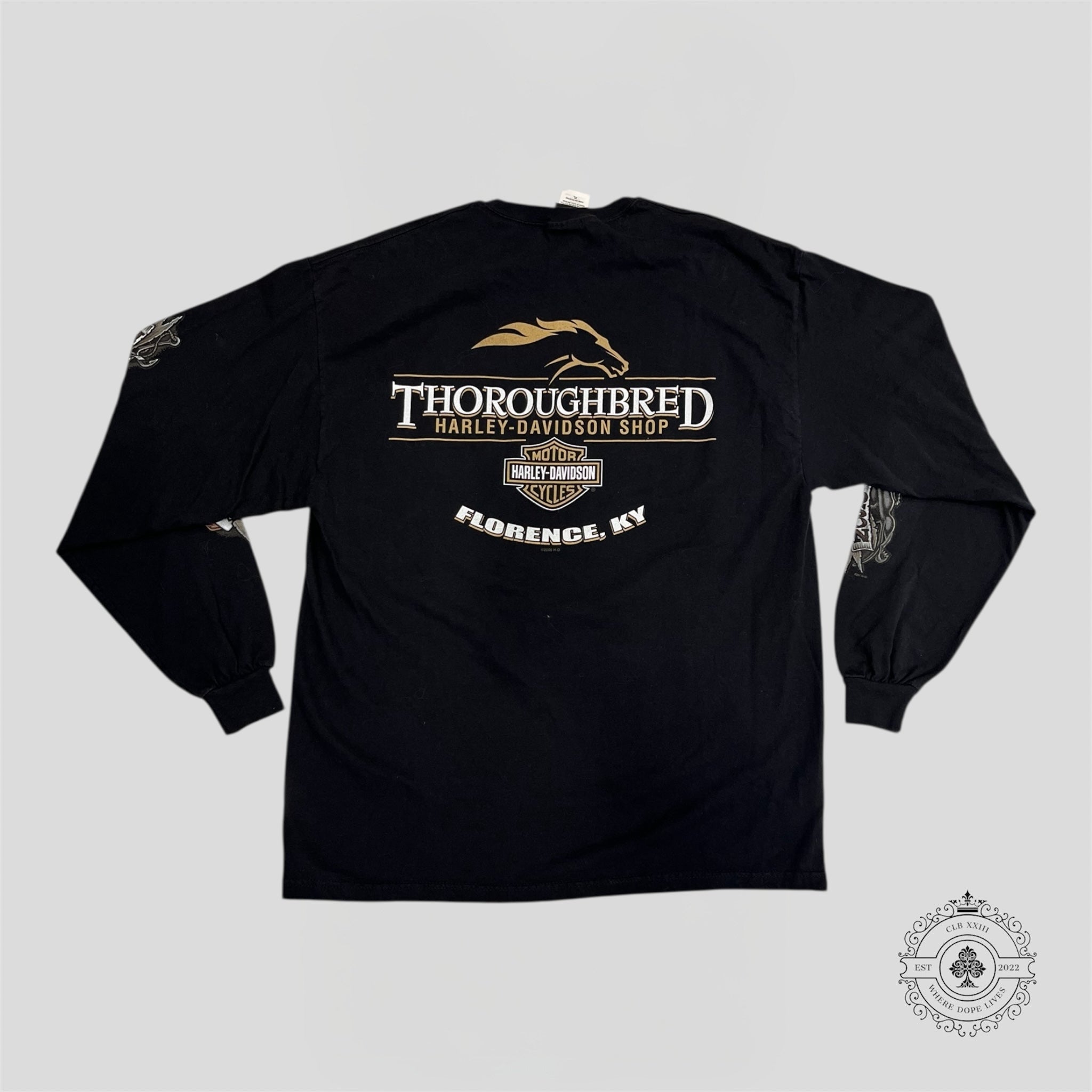 Harley Davidson Thoroughbred L/S Tee in Black