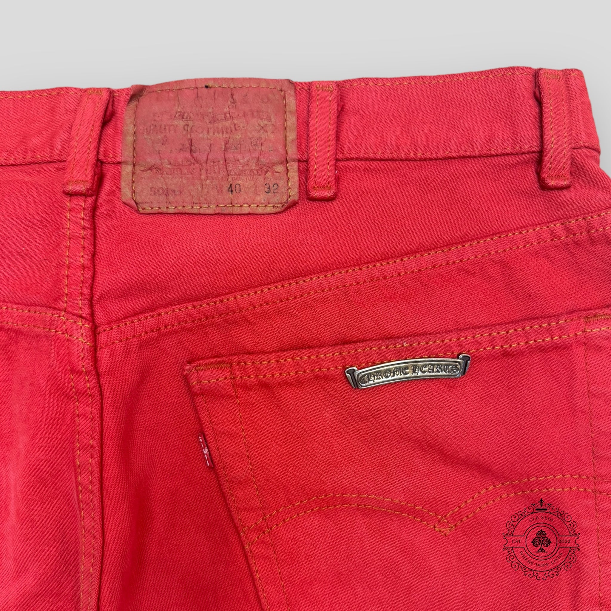 Chrome Hearts Red Cross Patch Jeans
