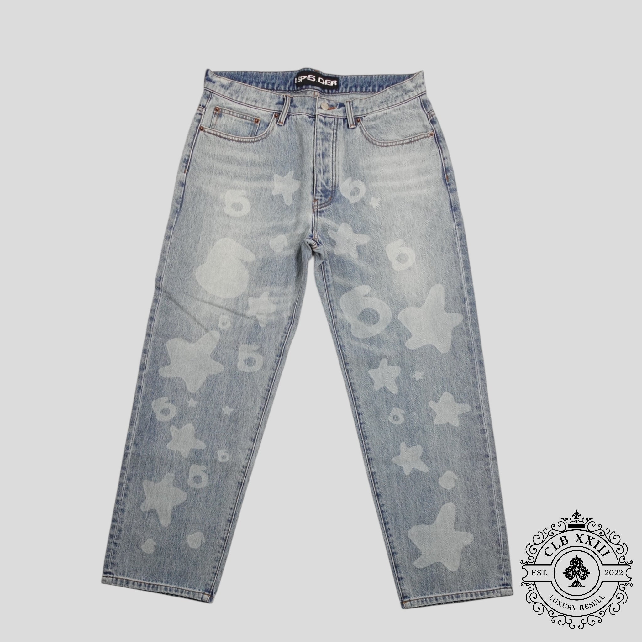 Sp5der Beluga Jeans in Blue Wash