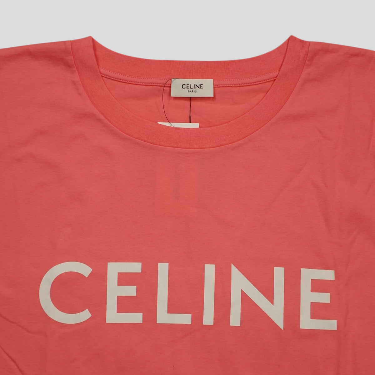 Celine Homme Logo Tee in Pink