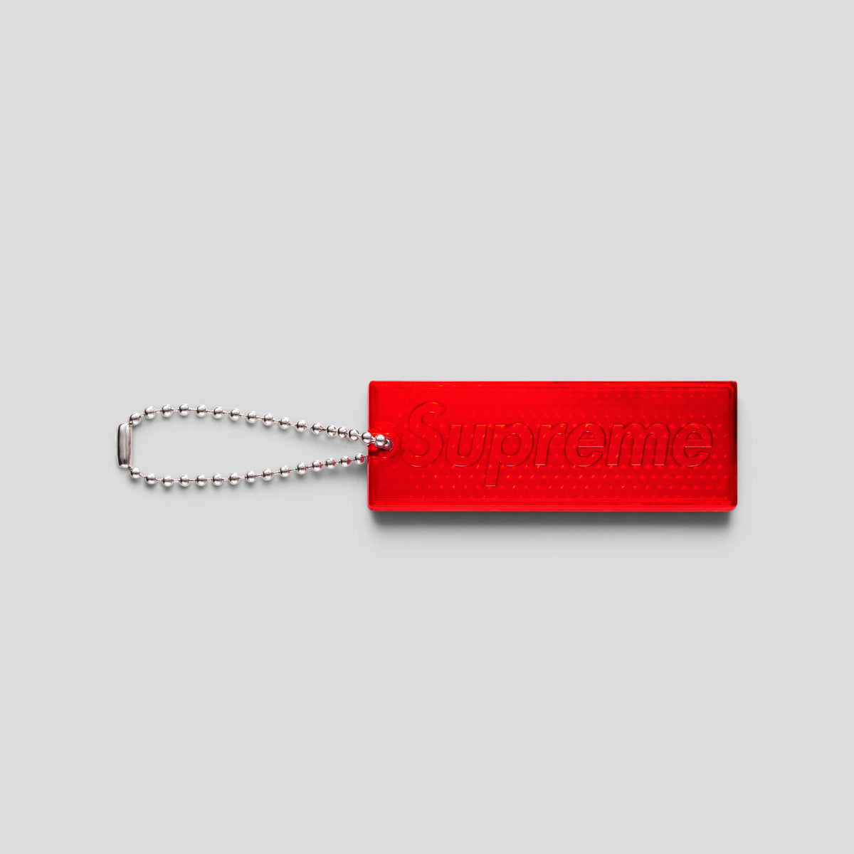 Supreme Reflective Keychain in Red