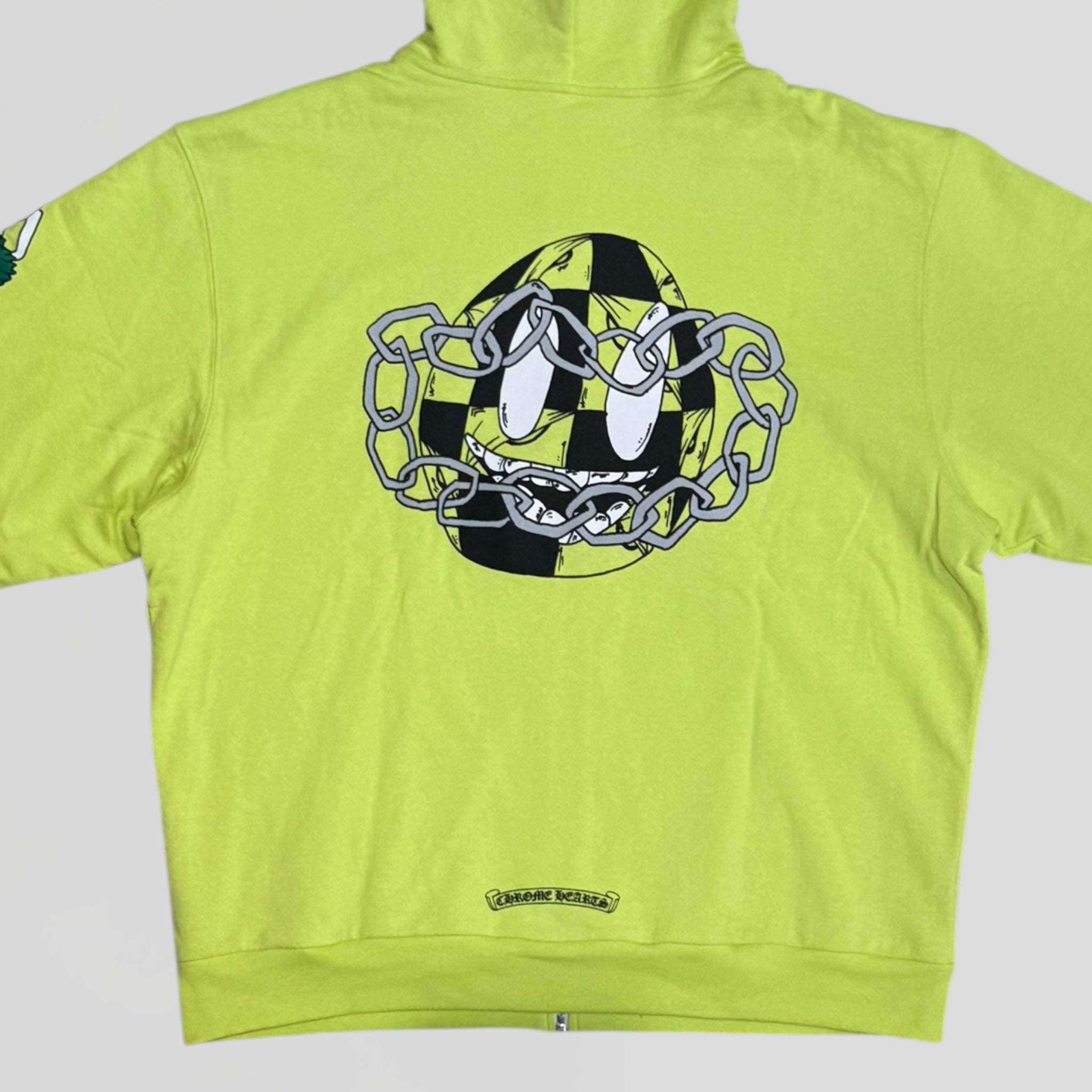 Chrome Hearts Matty Boy Link Zip Up Hoodie in Green