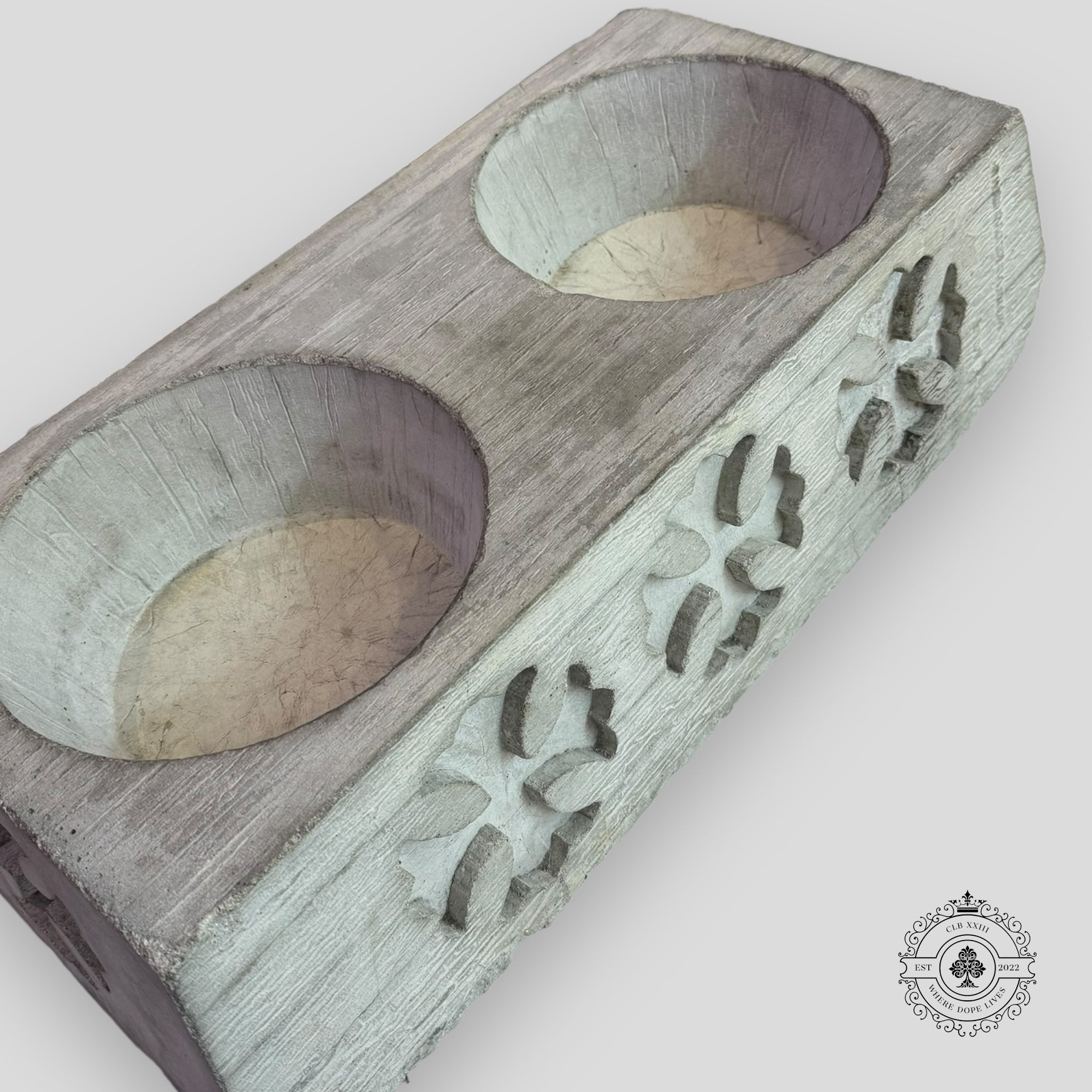 Chrome Hearts Concrete Dog Bowl