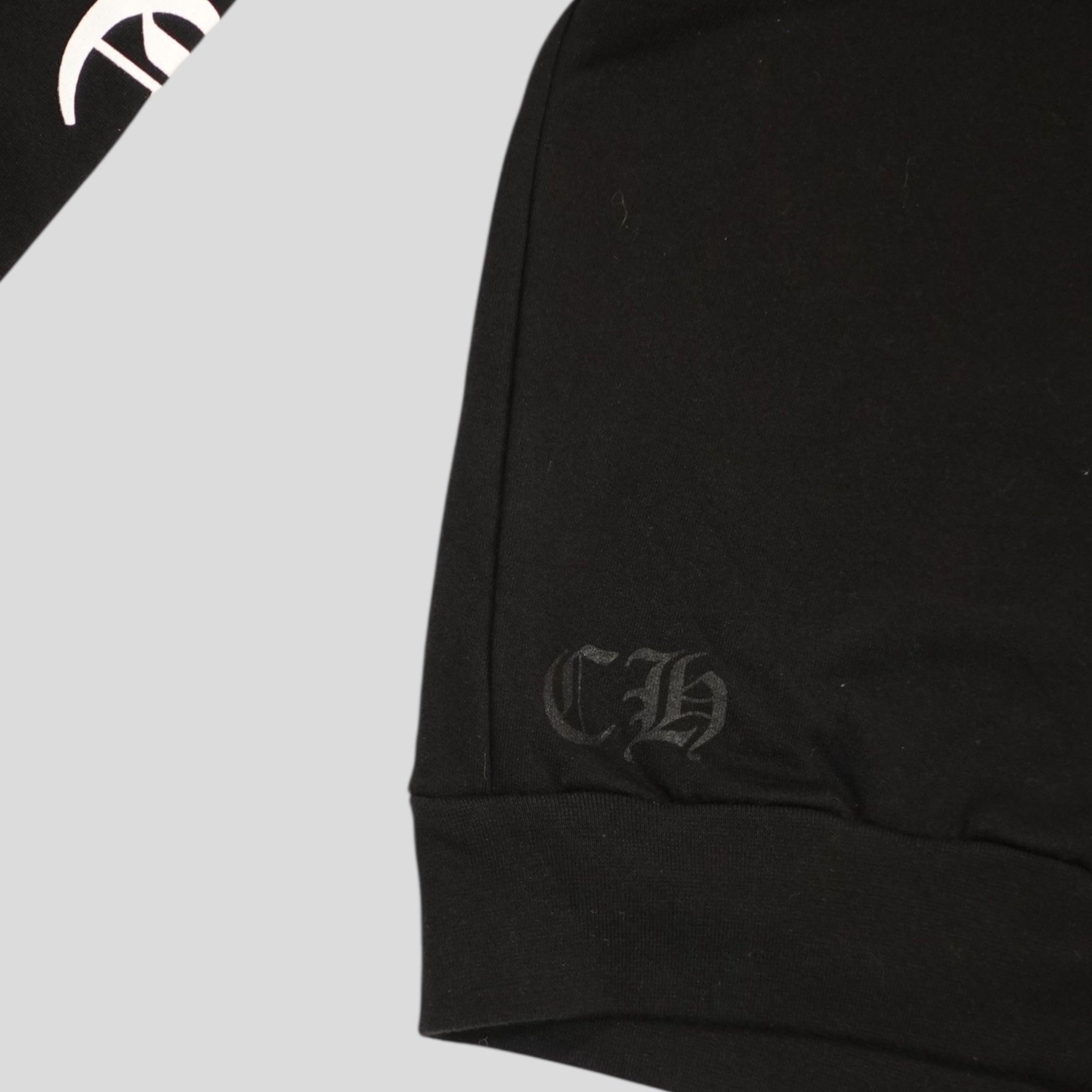 CHROME HEARTS NECK LOGO CREWNECK SWEATSHIRT - BLACK