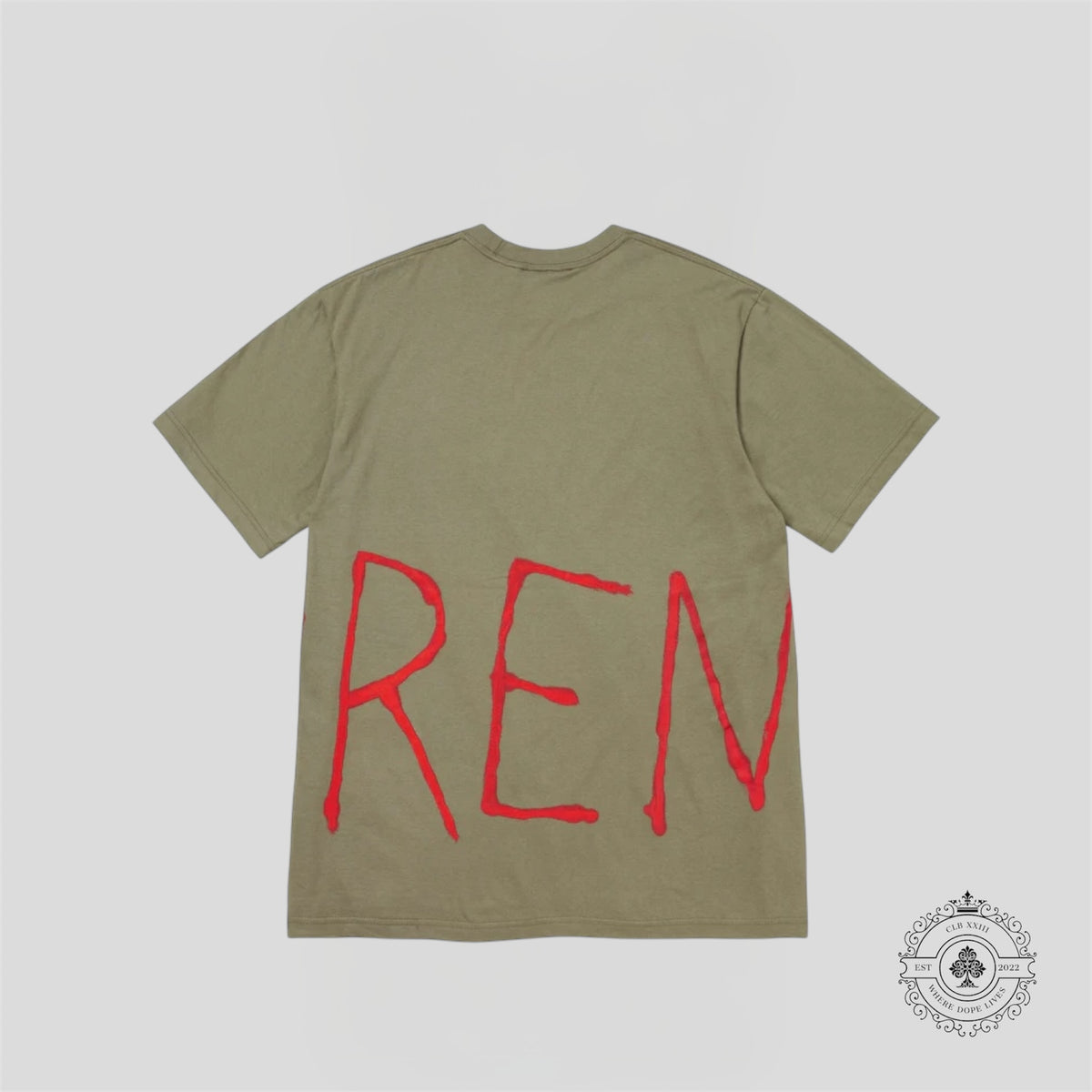 Supreme Painted T-Shirt in Olive Green