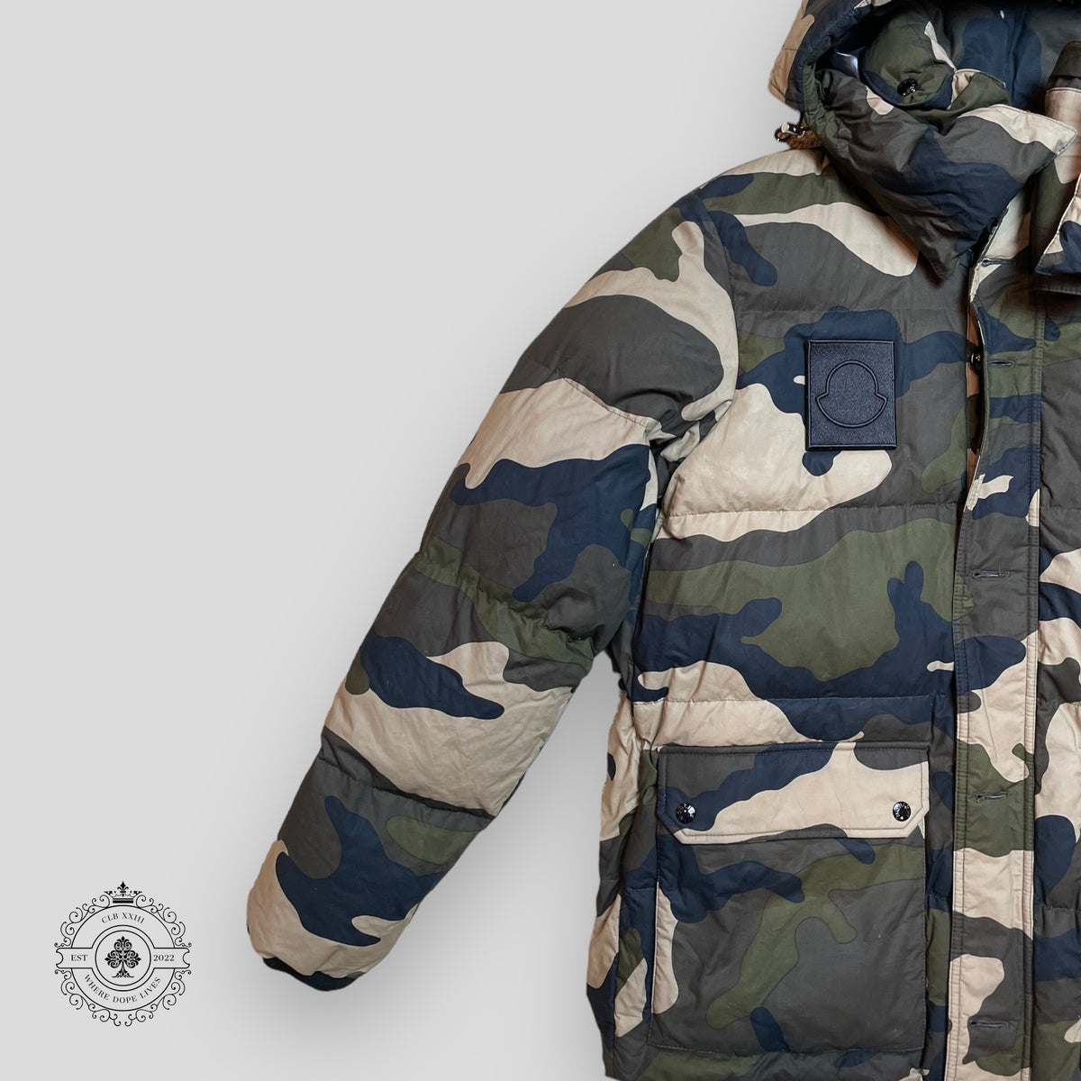 Moncler Camo Print Coat