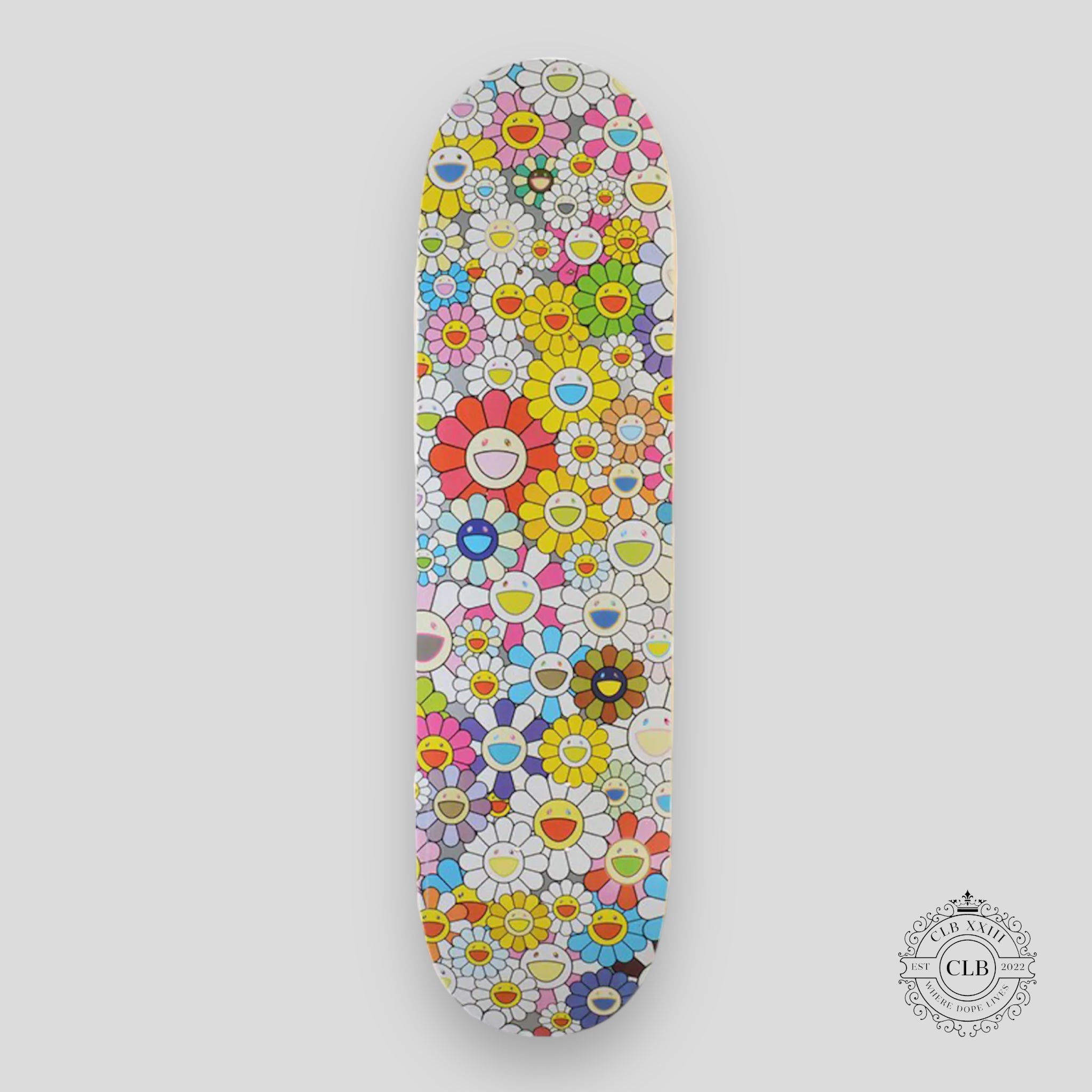 TAKASHI MURAKAMI X VANS VAULT FLOWERS SKATE DECK