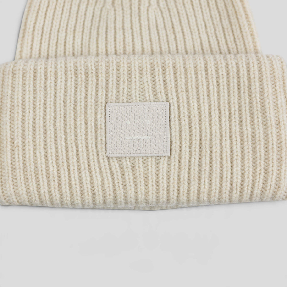 Acne Studio Large Face Beanie in White