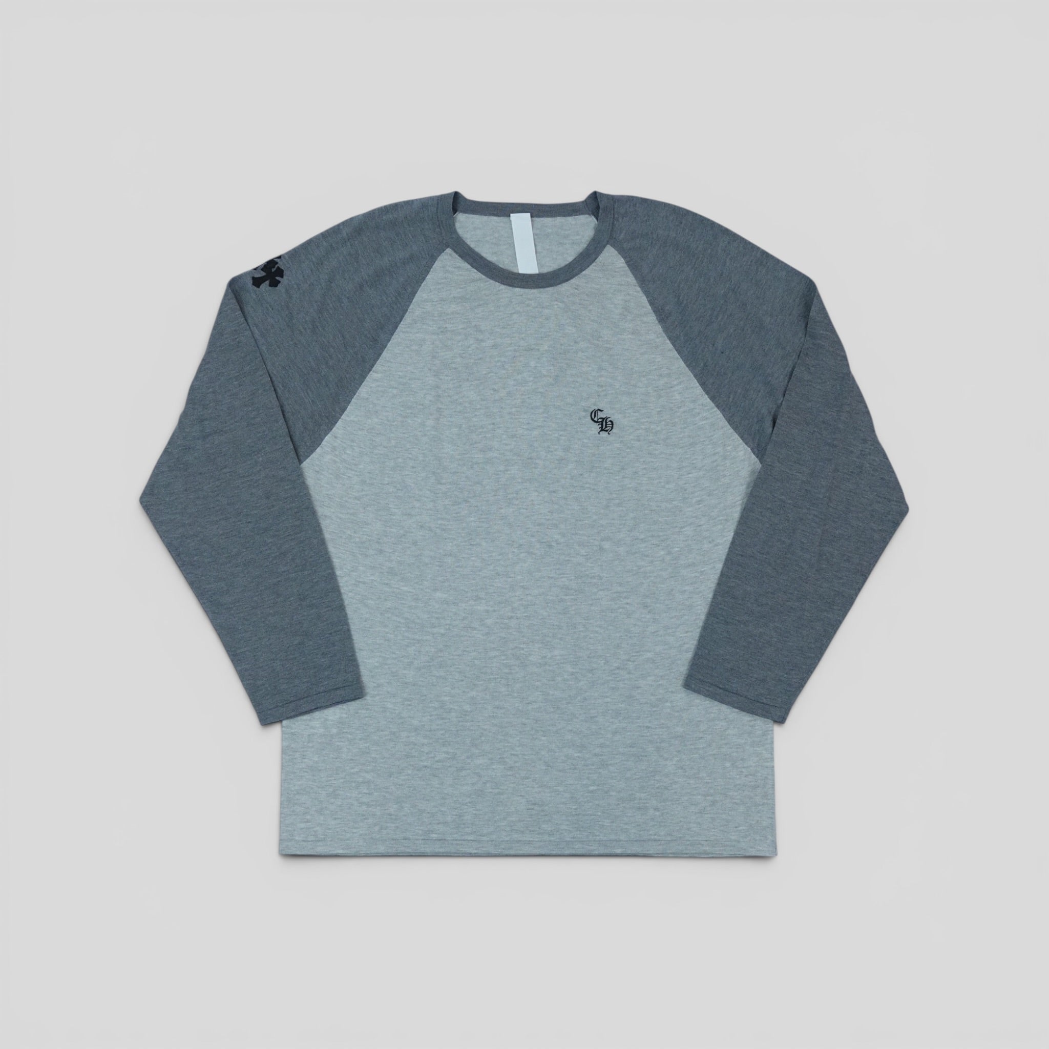 Chrome Hearts Silk Blend Cross Patch Shirt in Grey